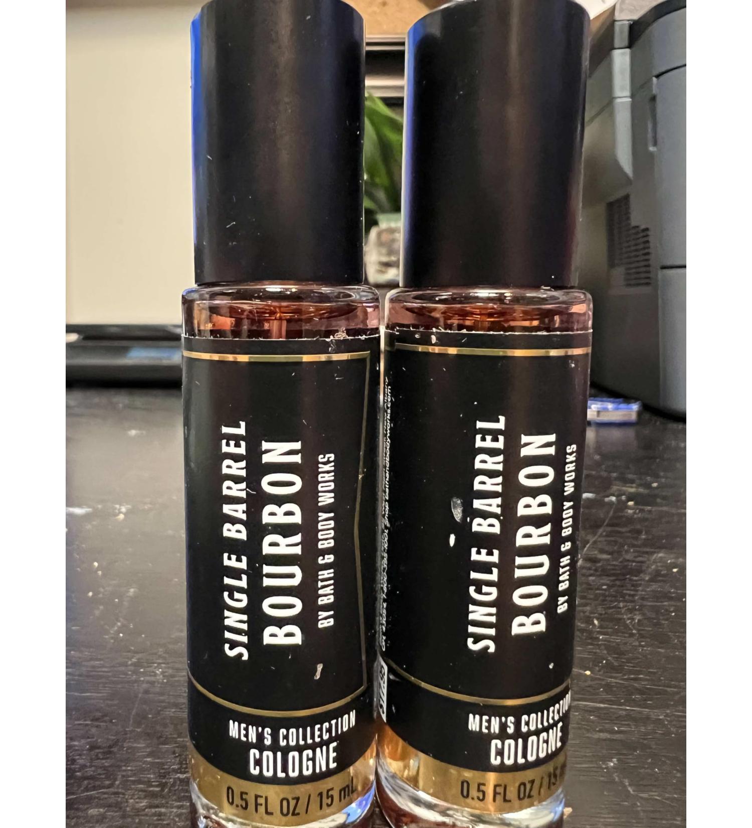 2 bath body works Men's Collection 0.5fl oz. / 15ml. Mini Cologne 2-Pack travel size (Single Barrel Bourbon Cologne)