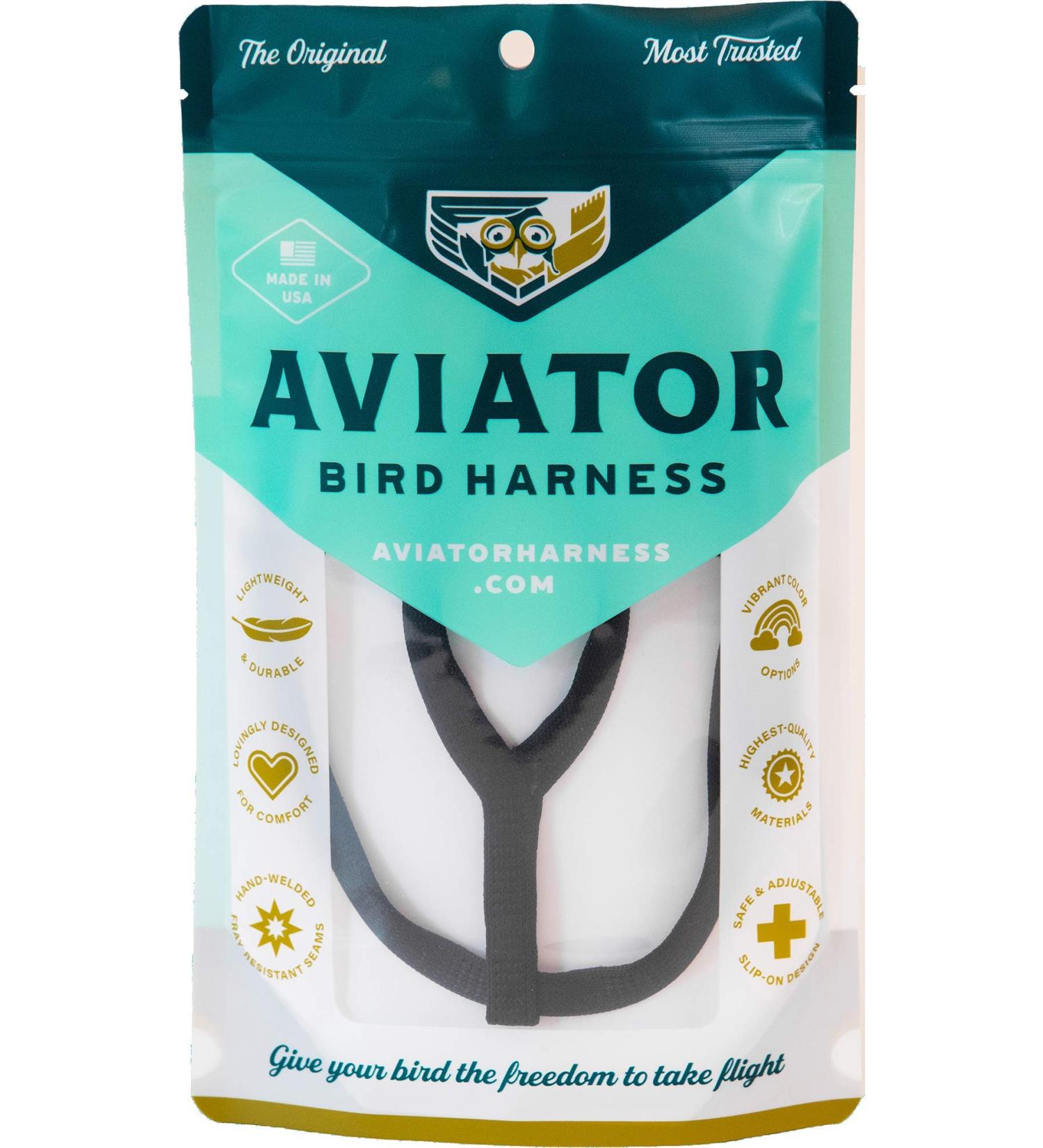 Buy XL Black Aviator Bird Harness - Best for Large Birds | International Shipping Available - Buy Online on GoSupps.com