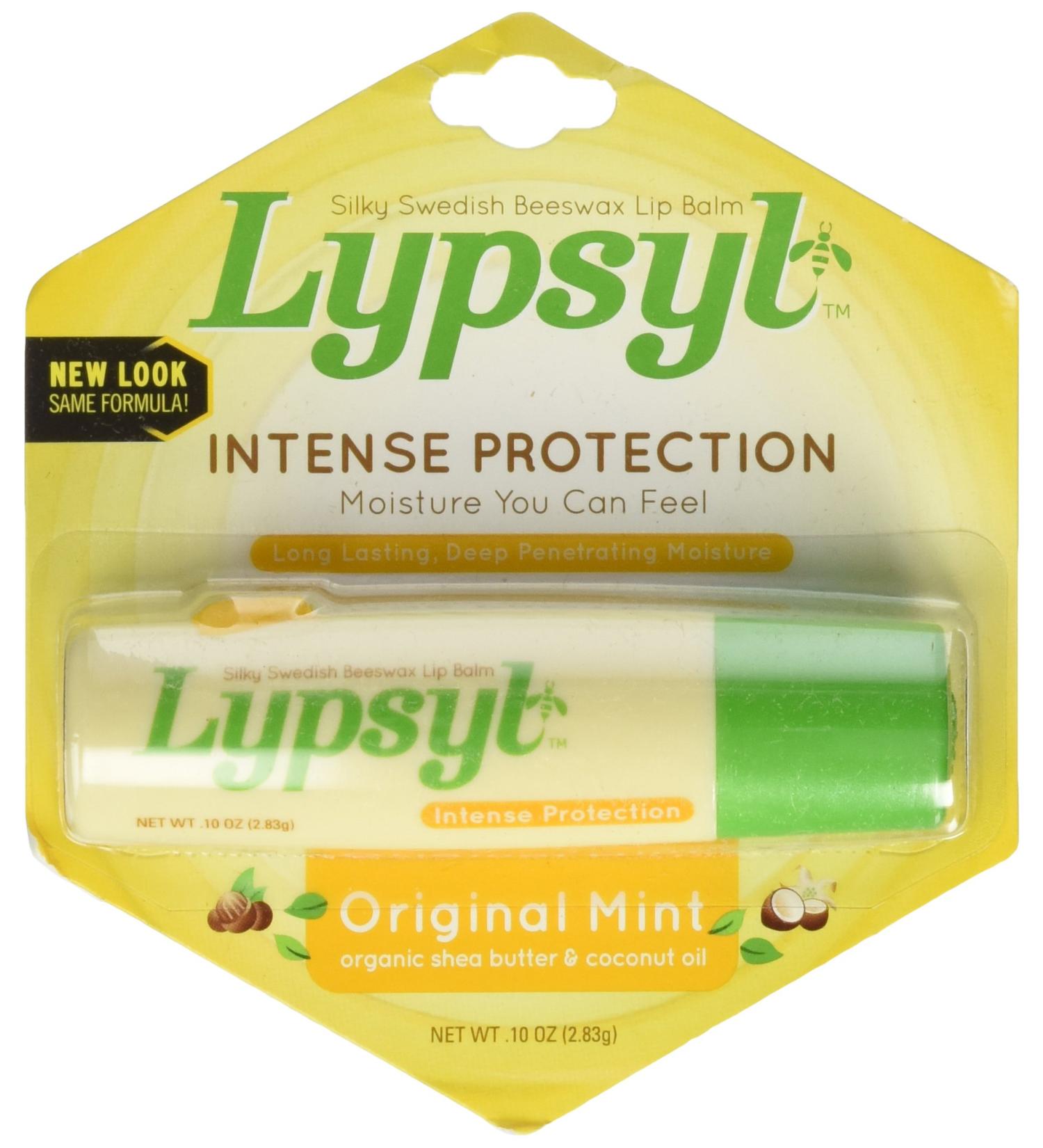 Lypsyl Intense Protection Original Mint Lip Balm 0.10 oz - Soothing & Moisturizing Lip Care for All Skin Types - Buy Internationally - Buy Online on GoSupps.com