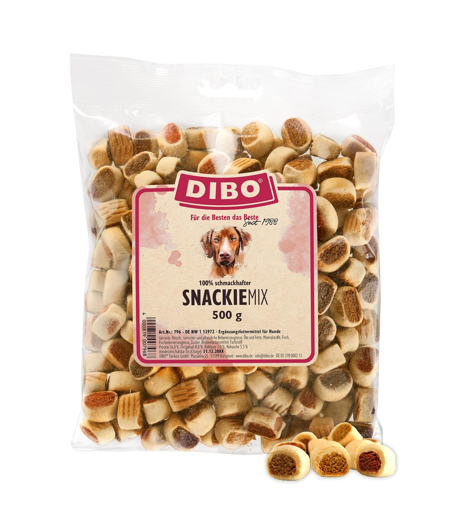 Snackie-Mix 500g - Healthy Natural Dog Treats | Dibo Baked Goods for Dogs | B.A.R.F. Dog Food & Biscuits - Buy Online on GoSupps.com