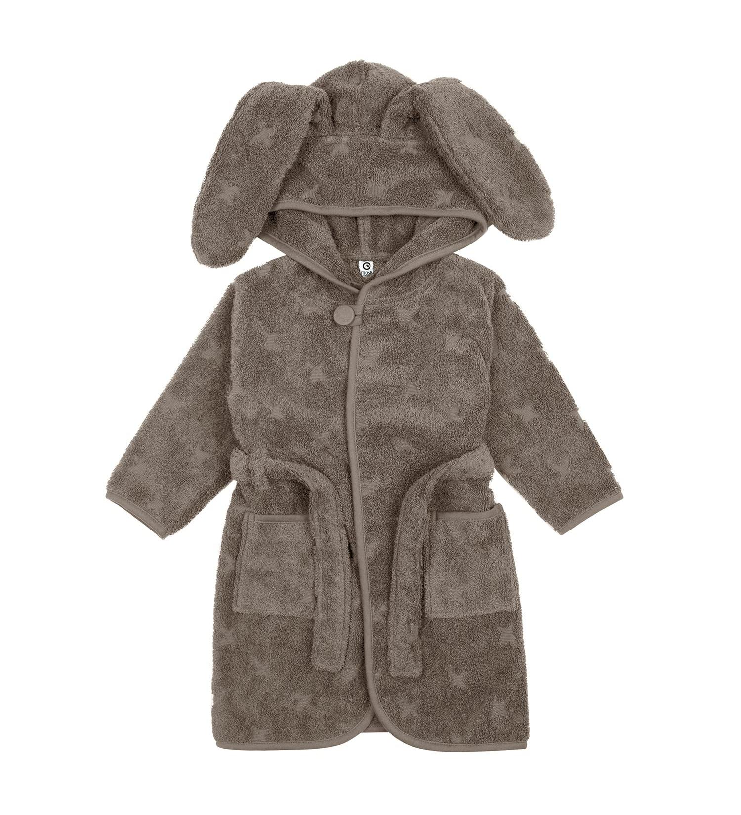 M sli by Green Cotton Baby Boys Bathrobe Bunny 104-110 Cashew