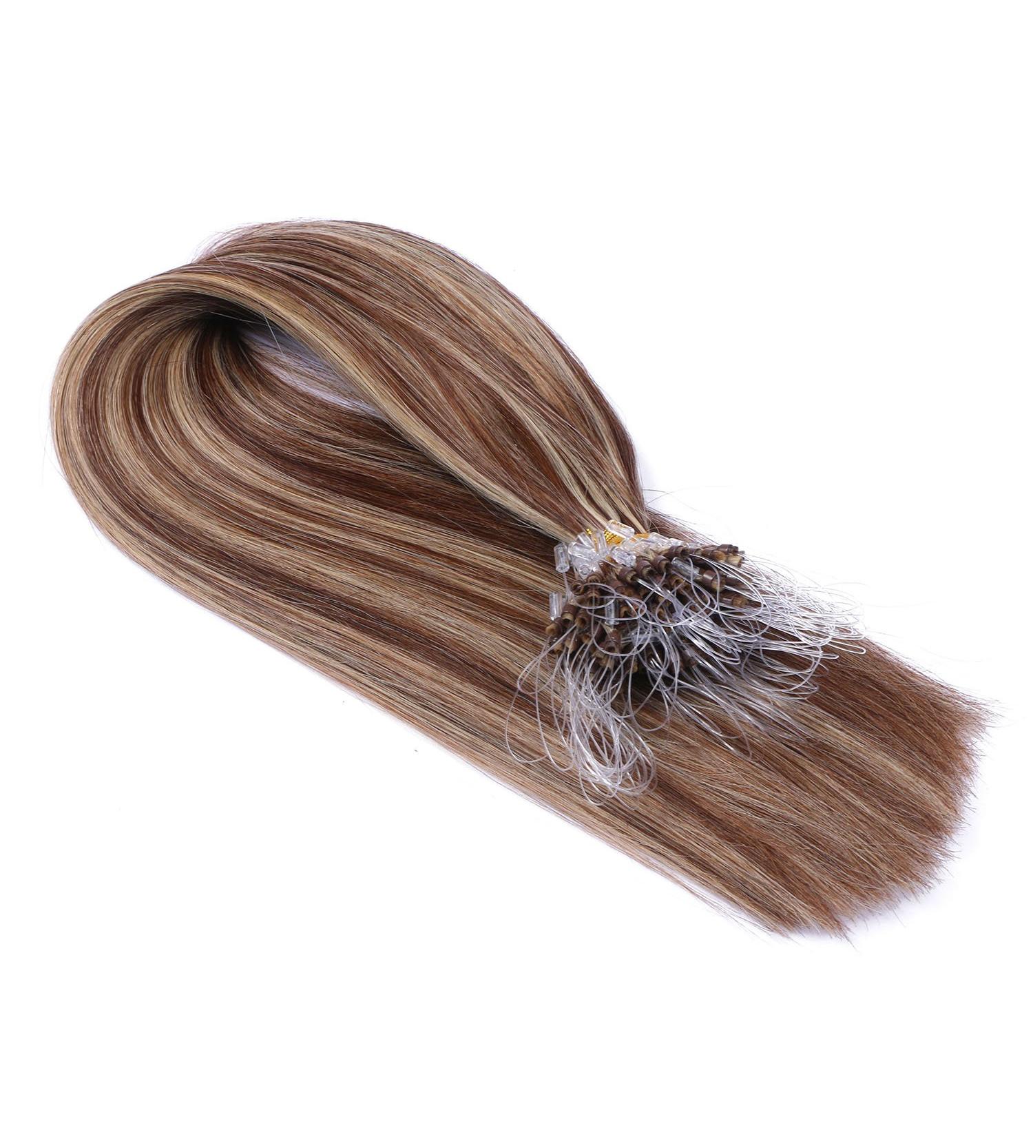 Micro Ring Hair Extensions #4/24 Set - 60 cm 250 Strands 100% Remy Real Hair - Easy to Use by Professionals - Buy Online on GoSupps.com