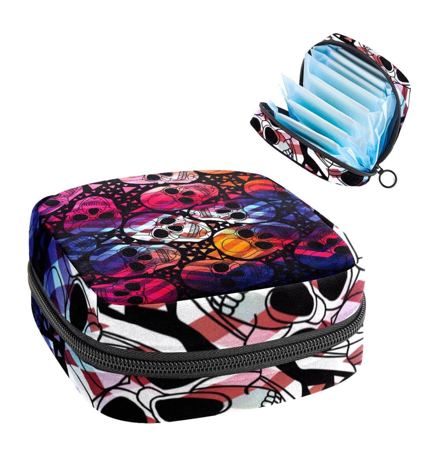 Women s Gothic Punk Skull Period Kit - Portable Storage Pockets for Feminine Products - Stylish and Functional - Buy Online on GoSupps.com