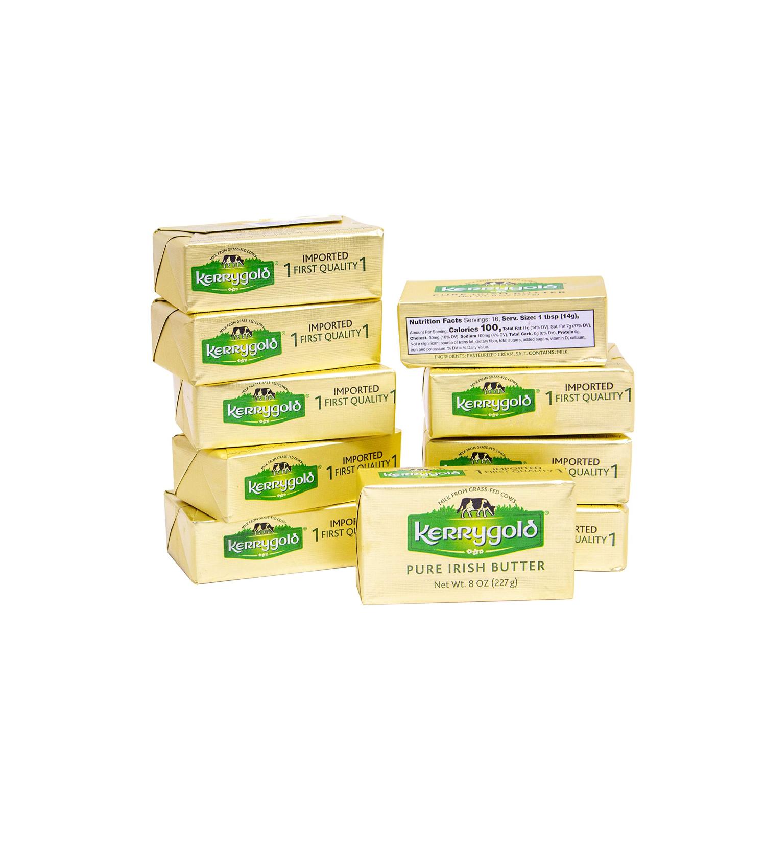 Kerrygold Salted Butter 8 Oz Foil Pack - Pack of 10 | Premium Quality Irish Butter - Buy Online on GoSupps.com