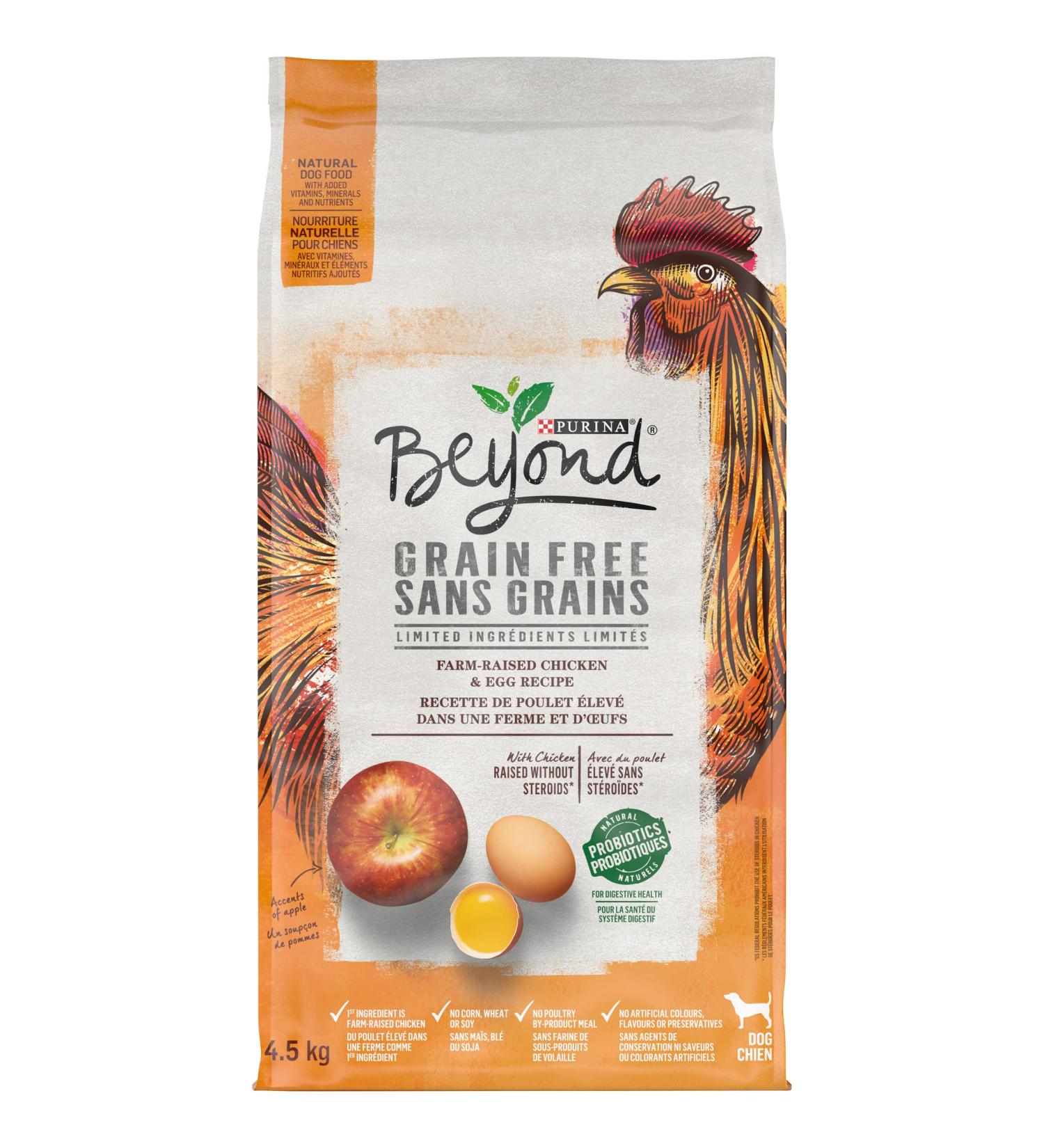 Beyond Grain Free Natural Dry Dog Food Farm-Raised Chicken & Egg- 4.5 kg Bag 4.5 kg (Pack of 1) - Buy Online on GoSupps.com