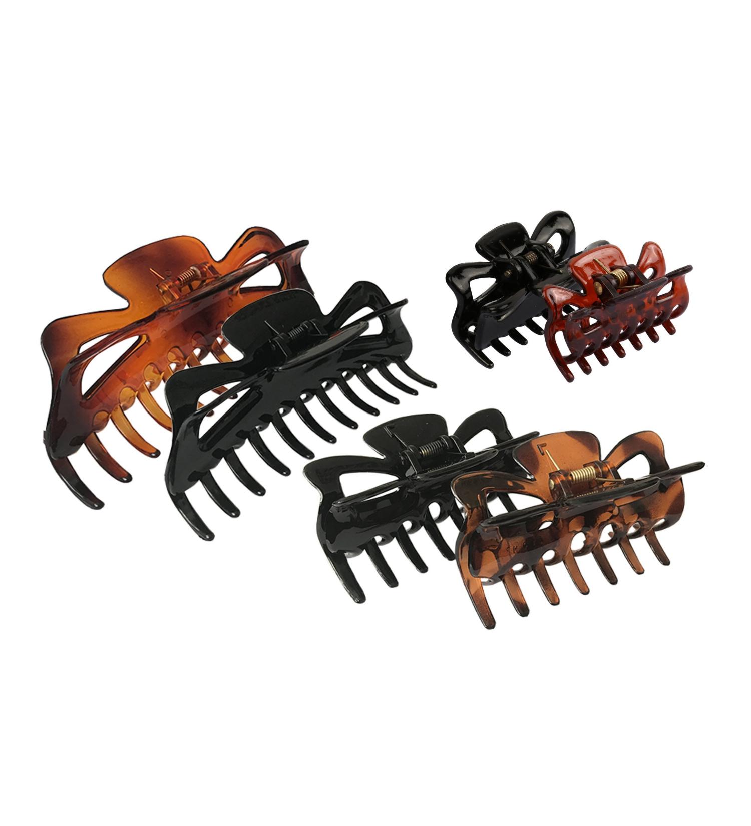 A&A Hair Beauty Hair Accessories Hair Clip Hair Clip Hair Clip Rhinestone Flower Clip Barrette Hair (6 cm Black)
