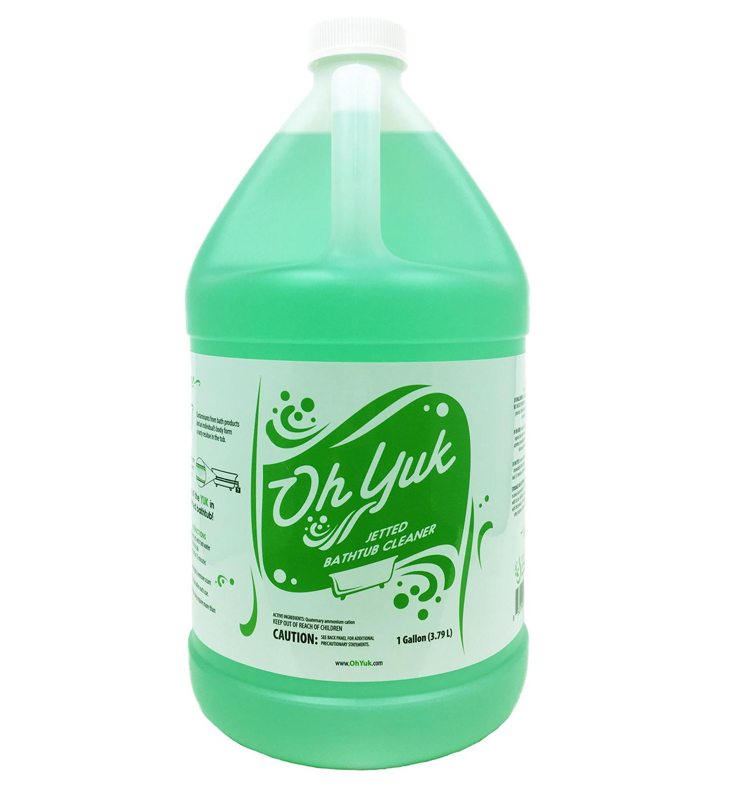 Oh Yuk Jetted Tub Cleaner for Jet Tubs, Bathtubs, Whirlpools, The Most Effective Jetted Tub Cleaner, Septic Safe, 32 Cleanings per Bottle - 1 Gallon