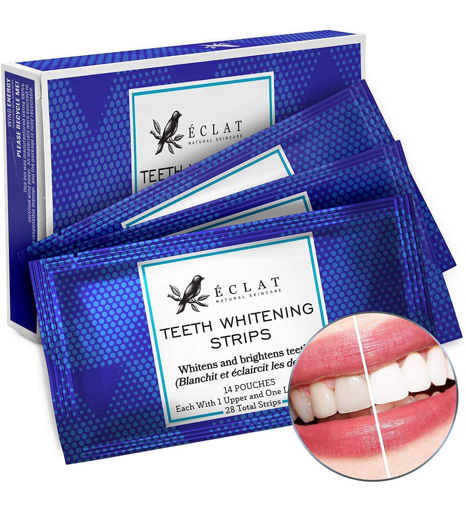 Teeth Whitening Strips - DentaMeld Technology for 3X Whiter Teeth - Sensitive Teeth Kit by UK Dentists - Buy Online on GoSupps.com