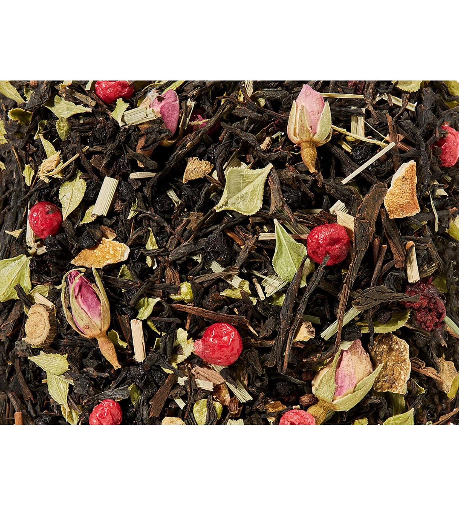 Dethlefsen Balk tepemando BIO black tea mix kbA Black Sench fruits & pink almond vanillanote DE KO006 aromaized 1 kg - Buy Online on GoSupps.com