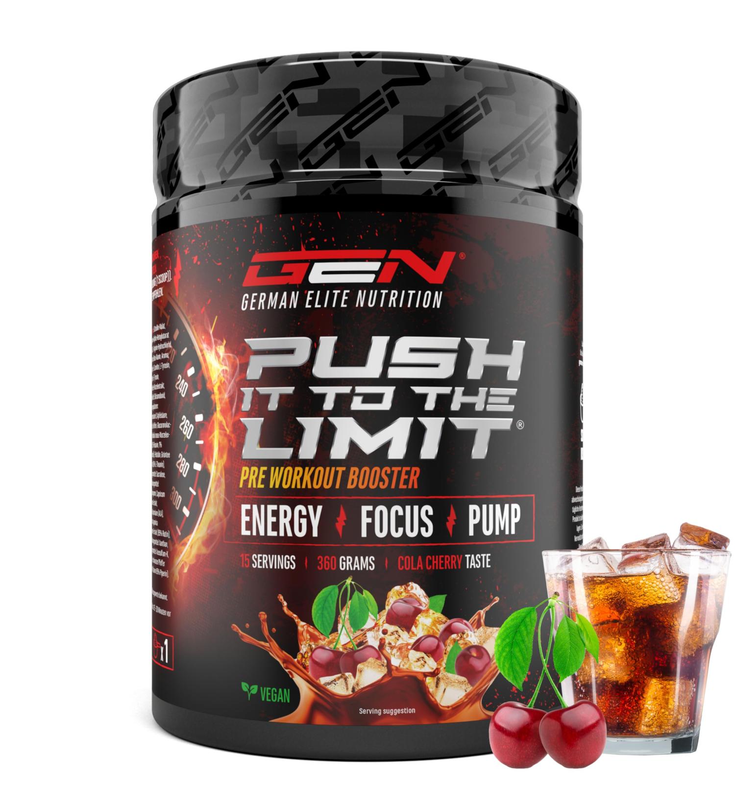 Push it to the Limit Pre-Workout with L-Arginine + Citrulline + L-Tyrosine + L-Theanine + L-Carnitine + AAKG + Taurine + Rhod - Buy Online on GoSupps.com