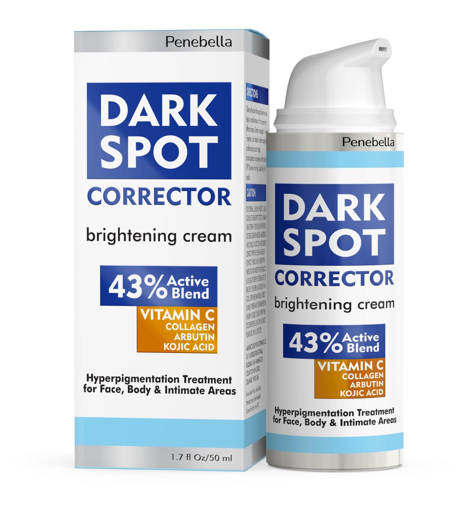 Dark Spot Remover for Face & Body - Vitamin C Niacinamide & Collagen - Skin Lightening Cream for Men & Women - 43% Active Ingredients - Dark Spot Corrector & Brightening Cream - Buy Online on GoSupps.com