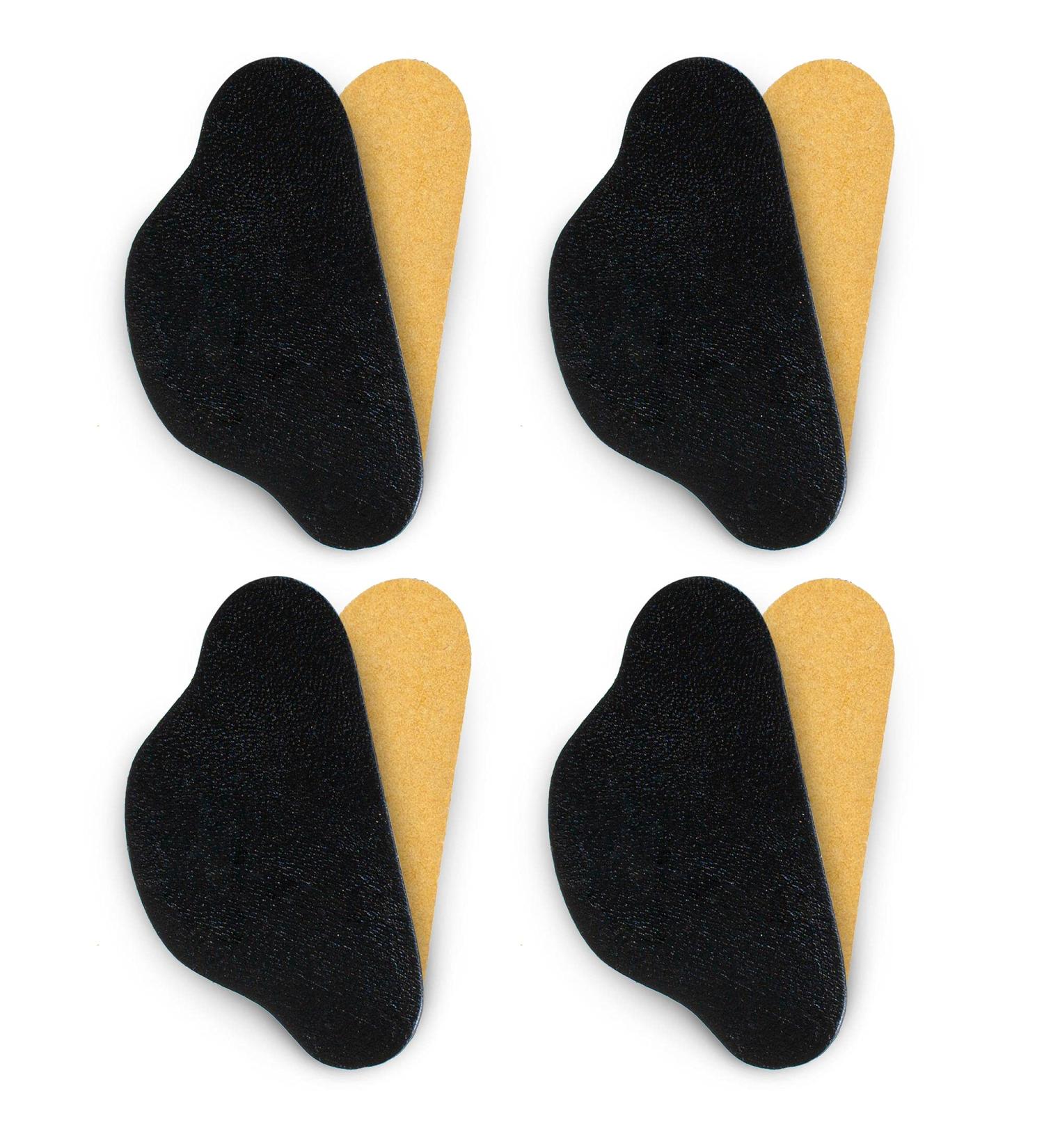 Sulpo 4 Pairs Real Leather Heel Cushion Blister Protection & Friction Relief Self-Adhesive Anti-Slip Heel Pads for Shoes Black Gloss - Buy Online on GoSupps.com