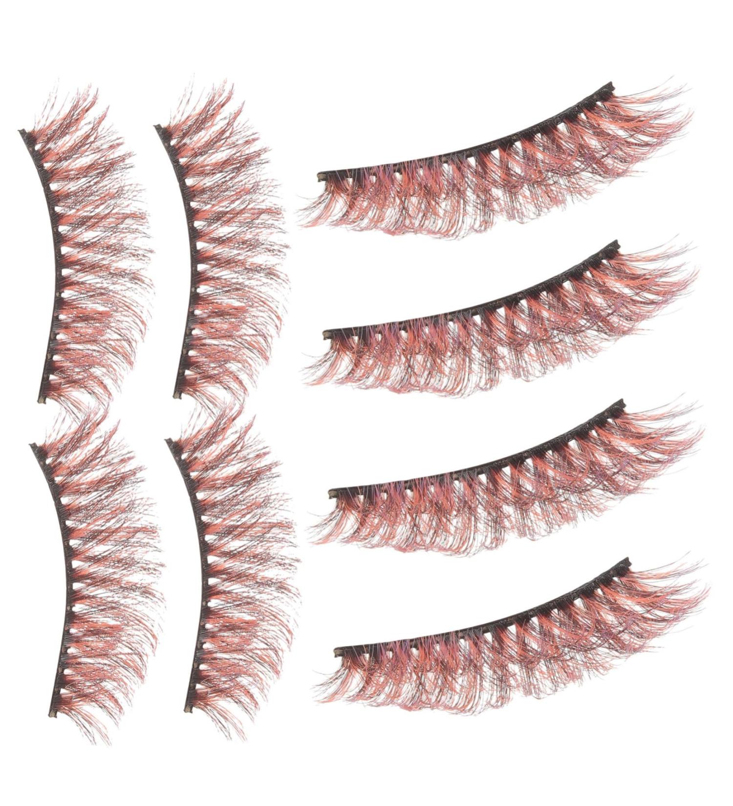 4 Pairs natural colored fake lashes curly European and American makeup false lashes false eyelashes wispy women false lashes 3d eyelashes slim Imitation Fake eyelashes fluffy - Buy Online on GoSupps.com