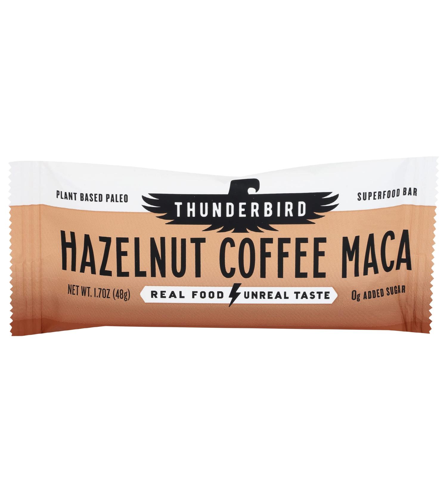 Thunderbird Energetica Hazelnut Coffee Maca Bar - 1.7 OZ | Nutrient-Packed Snack - Buy Online on GoSupps.com