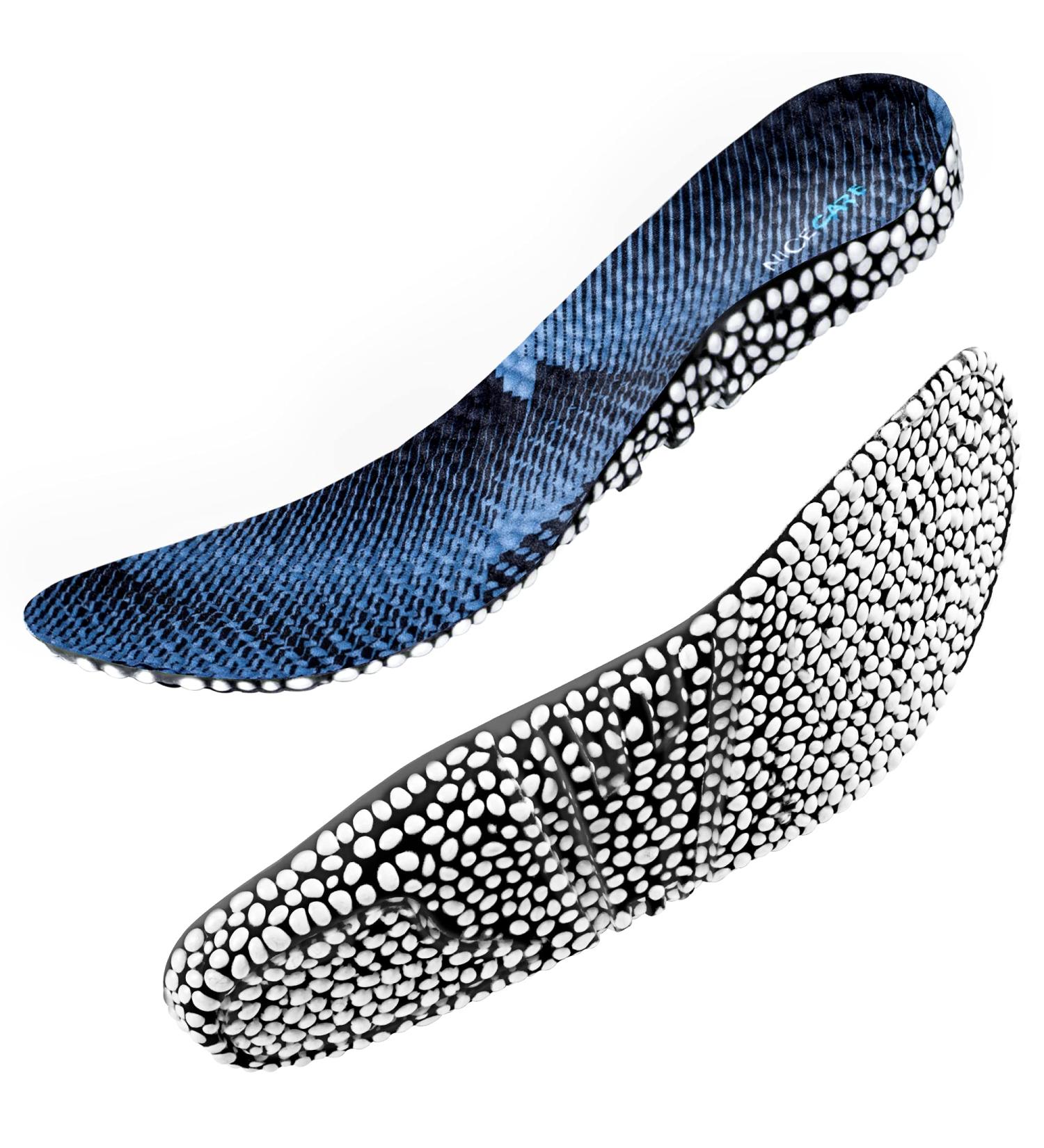 NICE CARE Arch Support Insoles for Men | Orthotic Plantar Fasciitis Inserts | Flat Feet Pain Relief | Ultra-Light Athletic Shoe Cushioning | Black, Size 12-13 - Buy Online on GoSupps.com