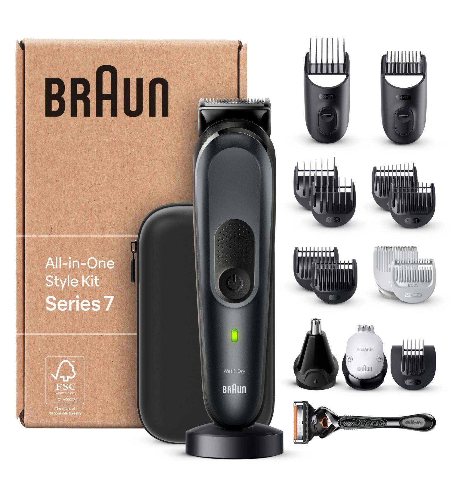 Braun All-In-One Styling Set MGK7491 | 17-in-1 Beard Hair & Body Grooming Kit - International Shipping Available - Buy Online on GoSupps.com