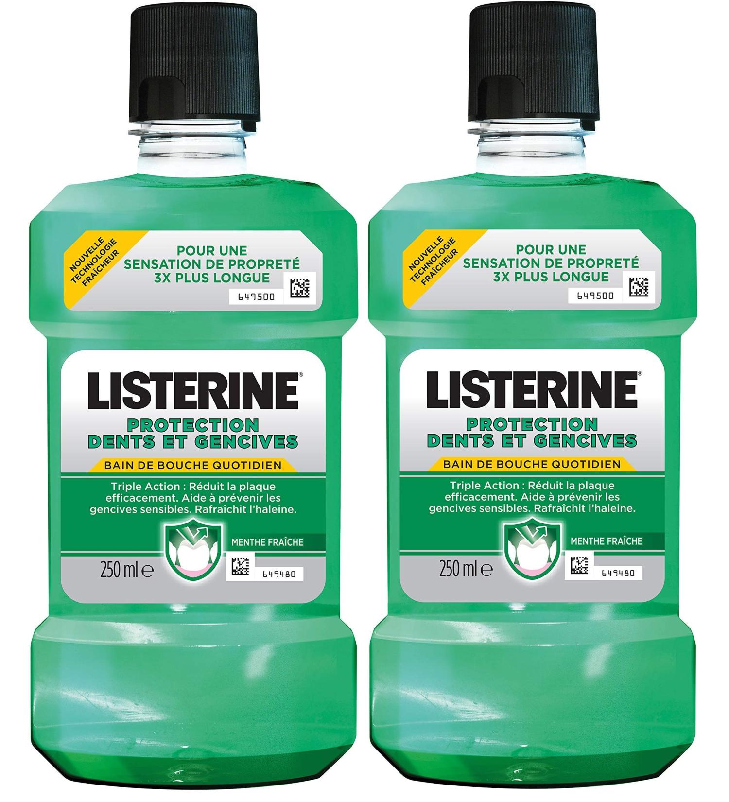 Listerine Mouthwash Tooth/Gum Protection Bottle 250 ml - Pack of 2