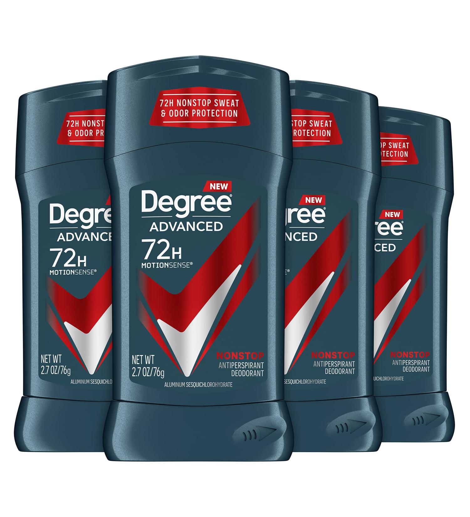 Degree Men Advanced MotionSense Technology 2.7 oz - 4 Pack | 72H Sweat & Odor Protection - Buy Online on GoSupps.com