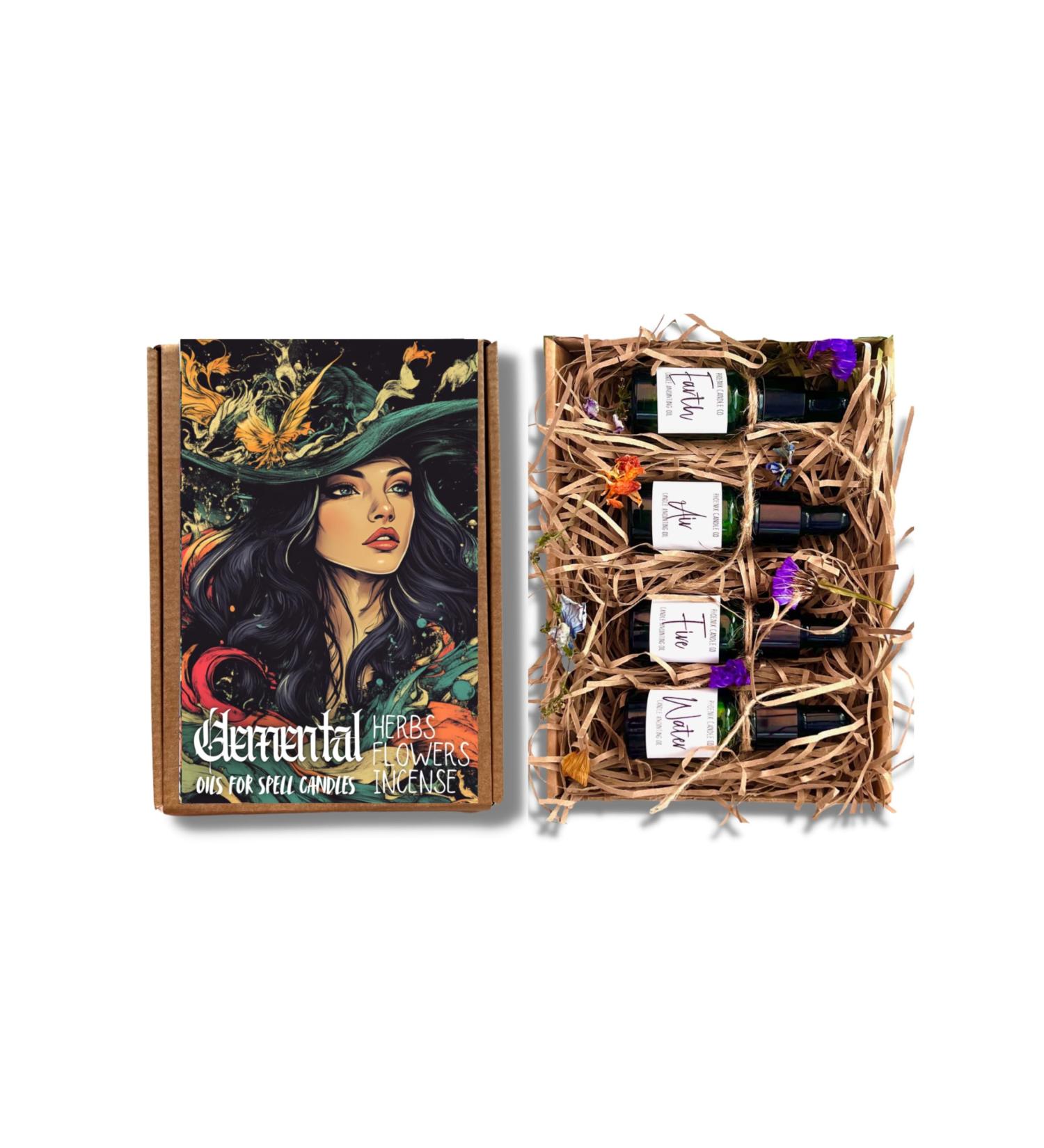  Phoenix Candle Company Anointing Oil Set | for Spell Candles | Protection | Wealth | Love | Healing | Grounding | Glass Dropper Bottle | 10 ml (Elemental Oil Set) - Buy Online on GoSupps.com