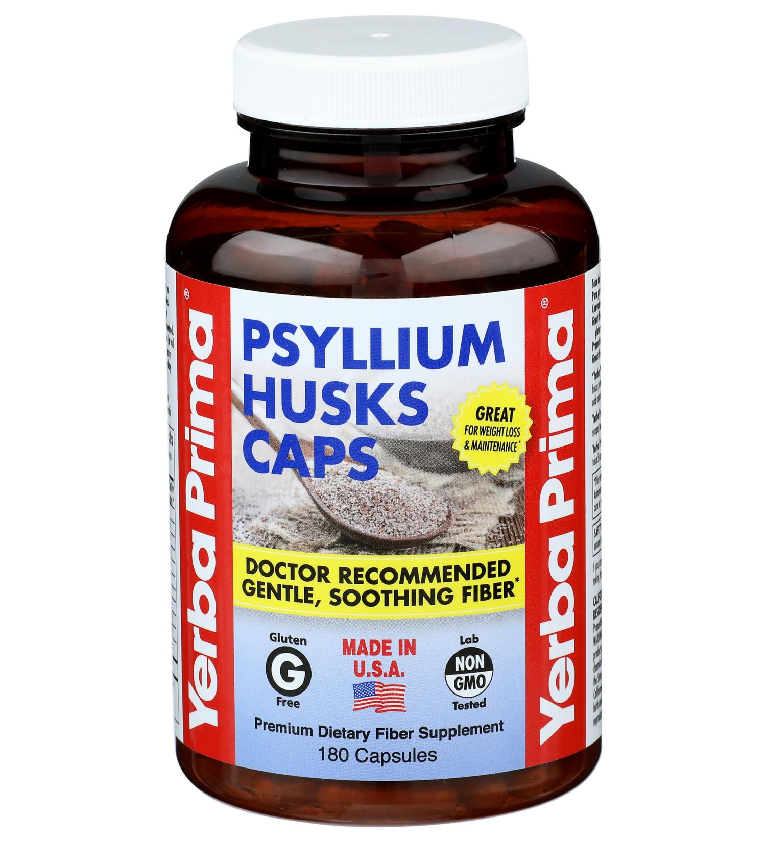 Yerba Prima Psyllium Husks Supplement Capsules 180 Capsules - Buy Online on GoSupps.com