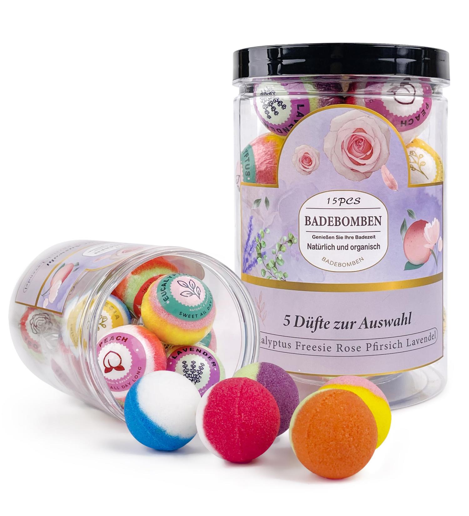 Bath Bomb Gift Set - 15 Natural Bath Bombs 5 Luxurious Fragrances | Perfect Mother's Day Gift - Buy Online on GoSupps.com