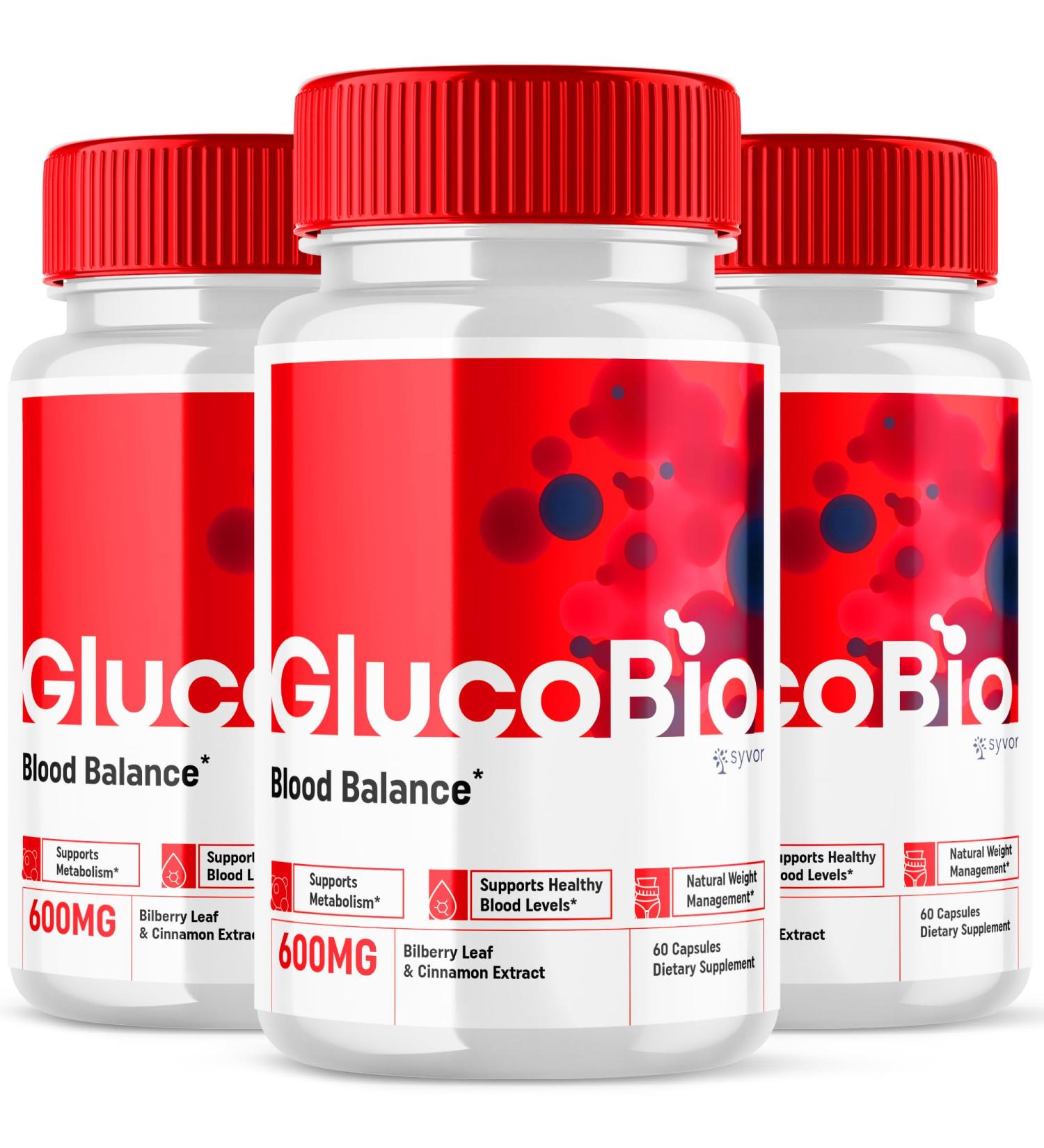 (3 Pack) Glucobio Capsules Gluco Bio Advanced Glyco Support Formula Pills Glucobio Extra Strength Supplement Glucobio Natural Ingredients Glycogen Support Gluco Bio Glycogen Reviews (180 Capsules) - Buy Online on GoSupps.com