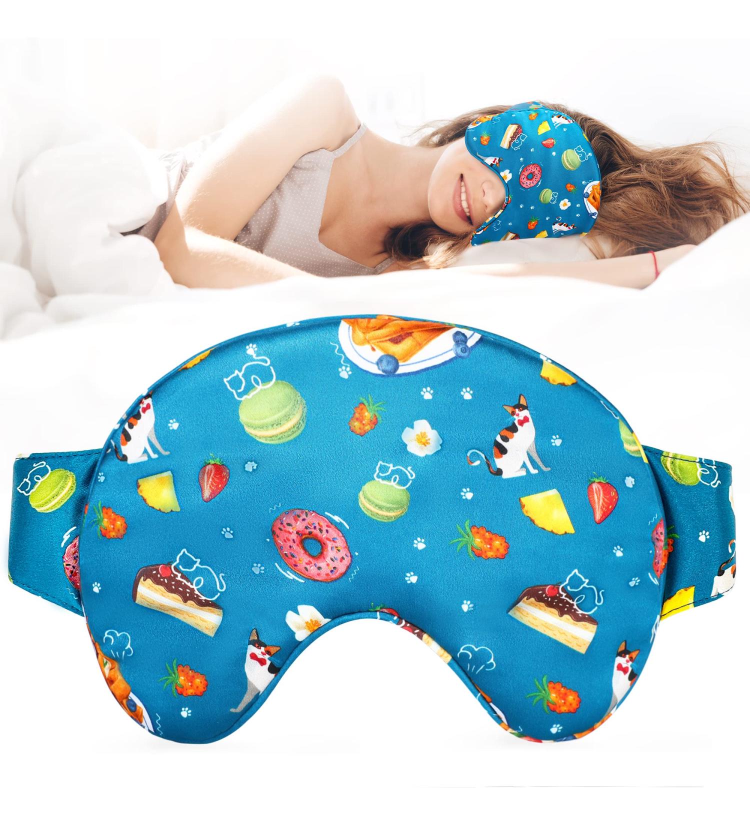 FRESHME Mulberry Silk Sleep Mask - 100% Light Blocking Eye Cover for Men and Women | Comfortable & Soft Blindfold for Travel, Airplane, Nap, Yoga | Relaxation Eye Shade - Buy Online on GoSupps.com