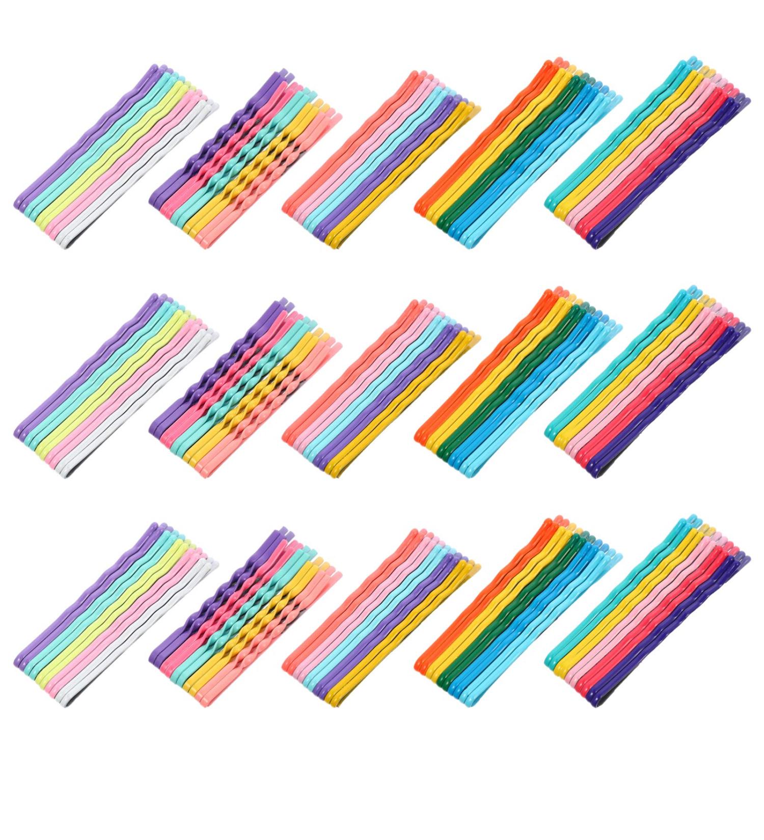 KALLORY 100pcs Colorful Metallic Bobby Hairpins - Macaroon Hair Clips for Women & Girls | Stylish Hair Accessories - Buy Online on GoSupps.com