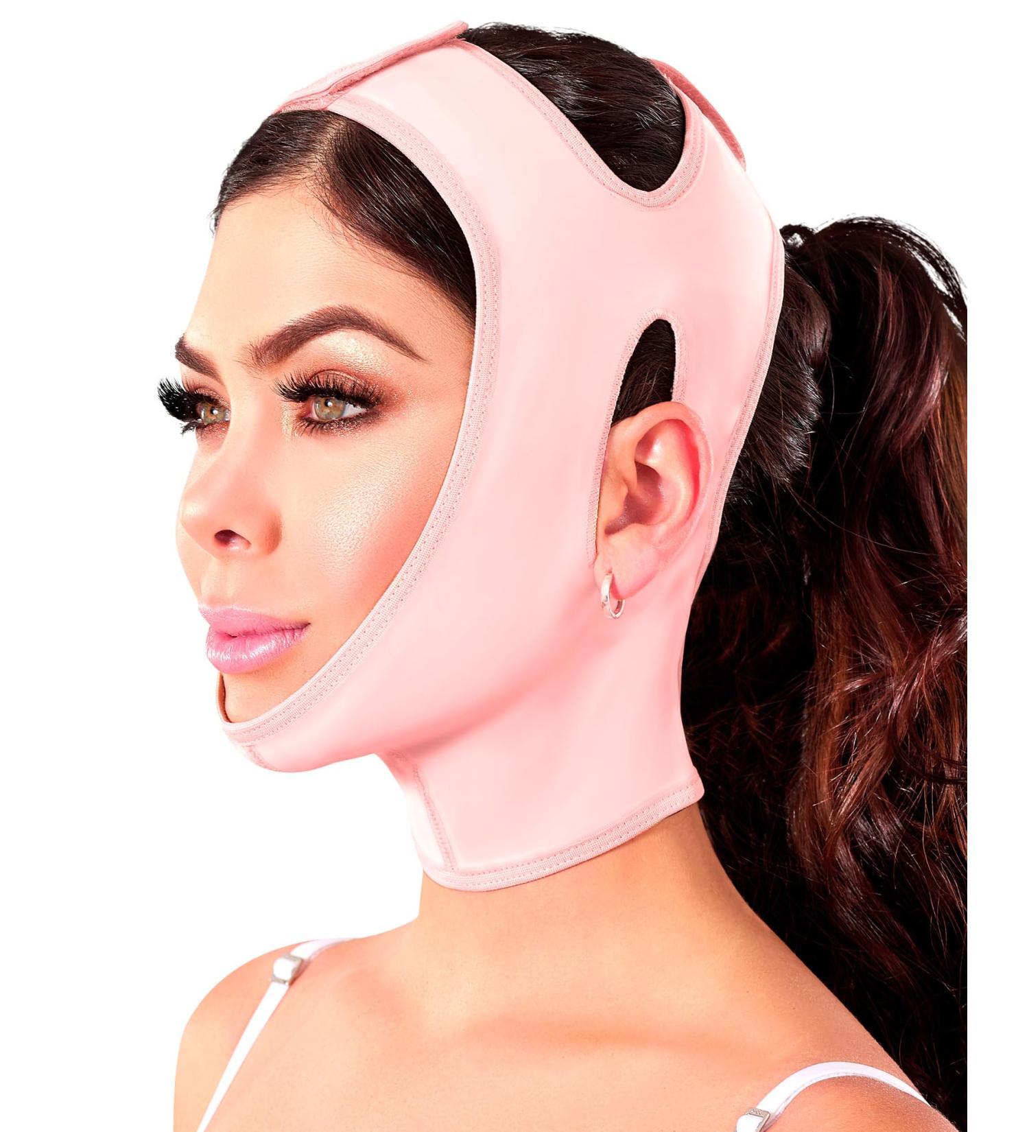 Shape Concept Chin Strap Support Band - Post-Surgical Face Lifting Slimmer & Compression - Large Pink | International Shipping - Buy Online on GoSupps.com
