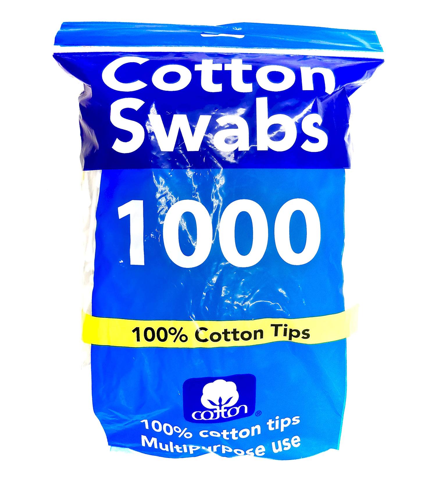1000 Swabs 100% Cotton Tips Multipurpose use