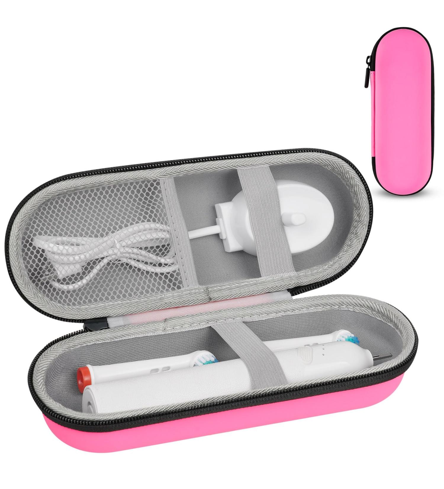 LOPHE Electric Toothbrush Travel Case Dustproof Toothbrush Storage Holder Portable Toothbrush Protective Cover Bag Electric Toothbrush Case Container for Business Camping Travel (Magenta) - Buy Online on GoSupps.com