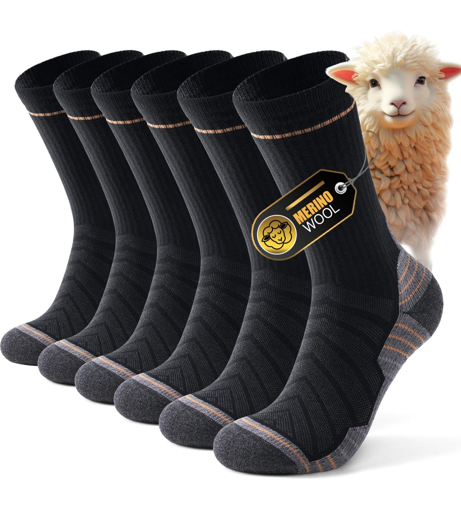 Alaplus Merino Socks - Professional Thermal Hiking & Trekking Socks for Men | Warm Breathable & Padded | 3 Pairs (39-42) - Winter Sports Essentials - Australia - Buy Online on GoSupps.com