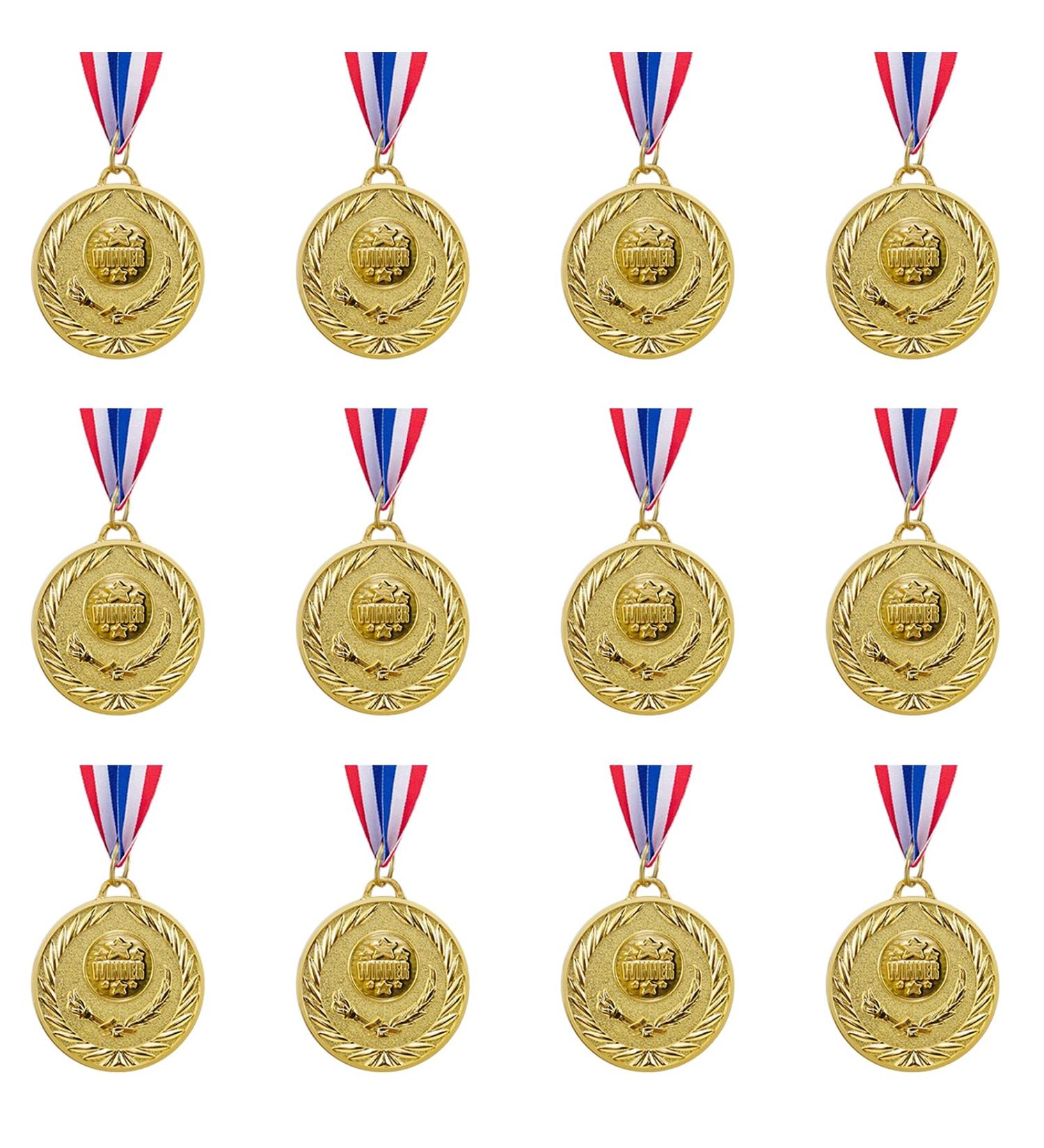 Abaokai 12 Pieces Gold Award Medals-Winner Medals Gold Prizes for Sports  Competitions  Party  Spelling Bees  Olympic Style  2 Inches - Buy Online on GoSupps.com