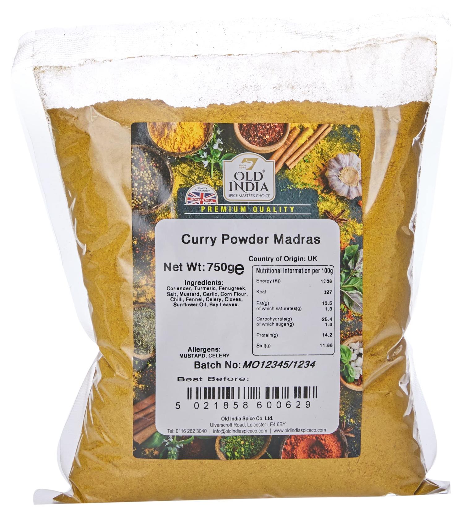 Old India Curry Powder Madras 750g - Buy Online on GoSupps.com