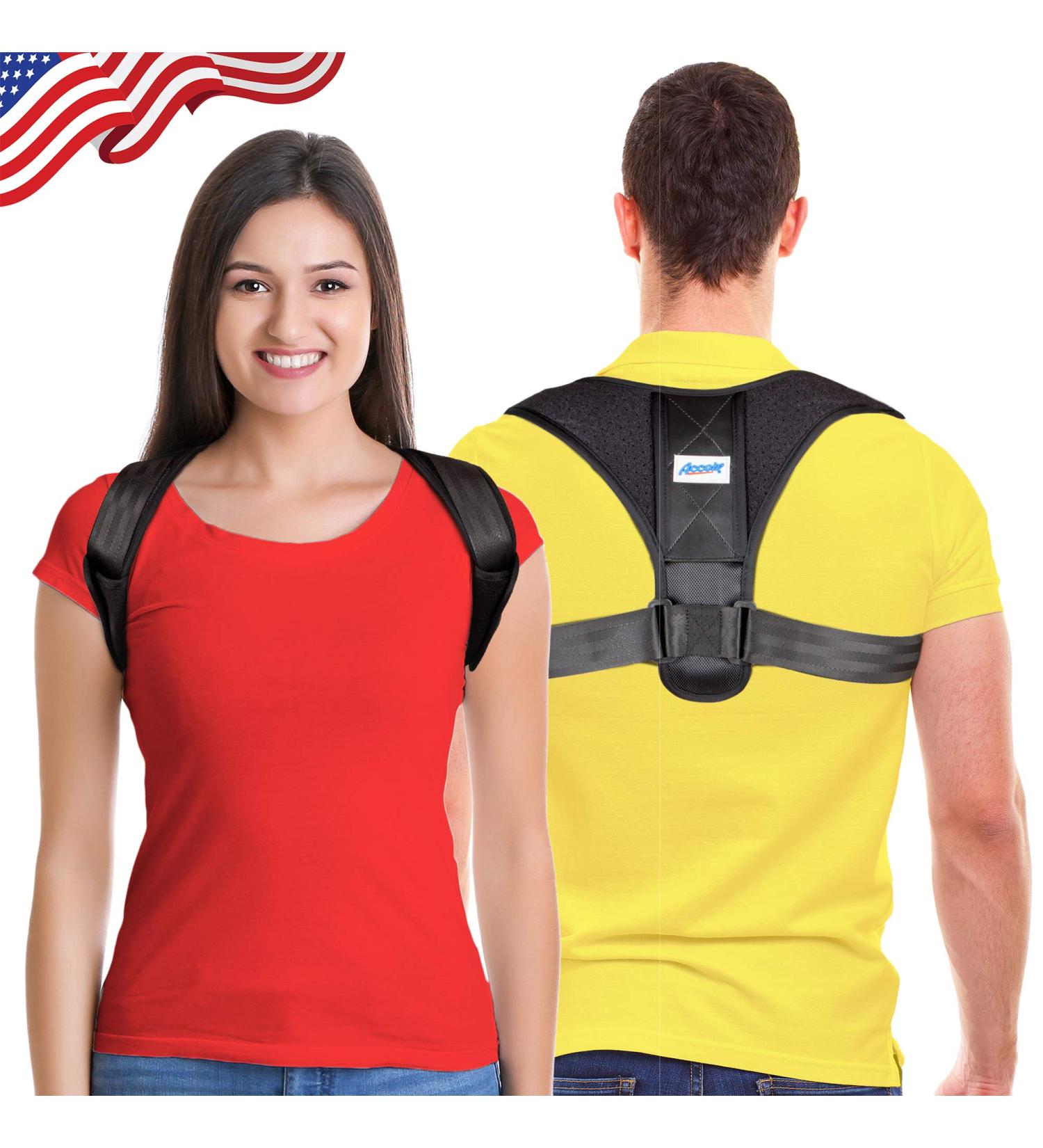 Adjustable Posture Corrector for Men and Women - Clavicle Support Brace for Neck, Back, Shoulder Pain Relief (Universal Size) - Buy Online on GoSupps.com