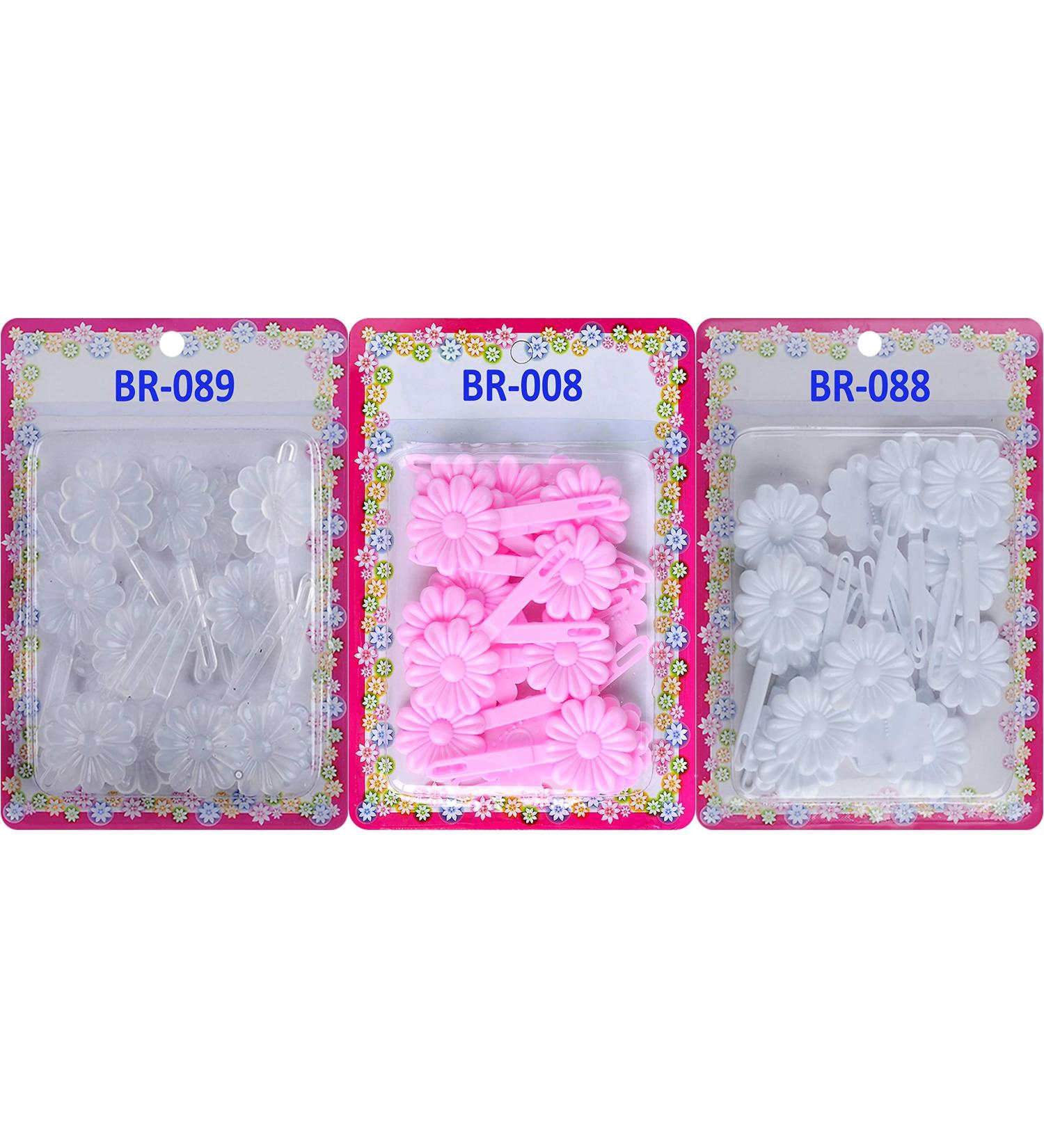 Tara Girls Self Hinge Plastic Bow Hair Barrettes Pack of 3 - Combo20 - Buy Online on GoSupps.com