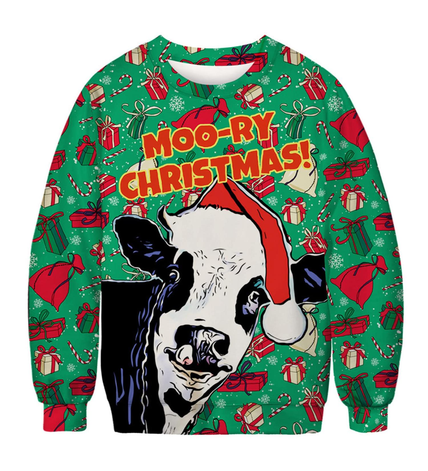 Funny Christmas Sweater Jumper | Unisex 3D Printed Santa Sweatshirt (S-3XL) - Shop Now! - Buy Online on GoSupps.com