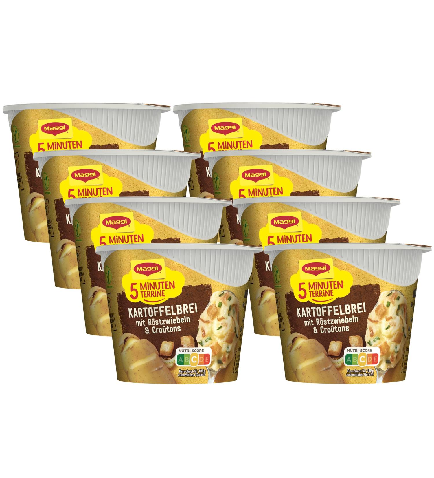 Buy Maggi 5-Minute Terrine Potato Porridge with Roasted Onions & Croutons - Instant Ready Meal Snack (8 Pack - 56g) - Buy Online on GoSupps.com