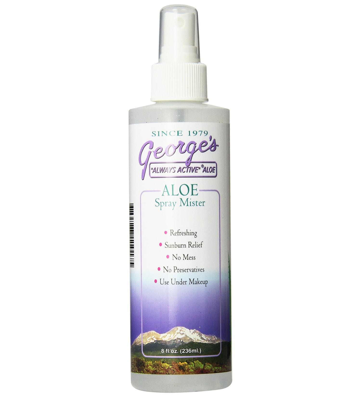 George's Aloe Vera Spray Mister 8 fl oz - Soothing and Hydrating Skin Mist - Buy Online on GoSupps.com