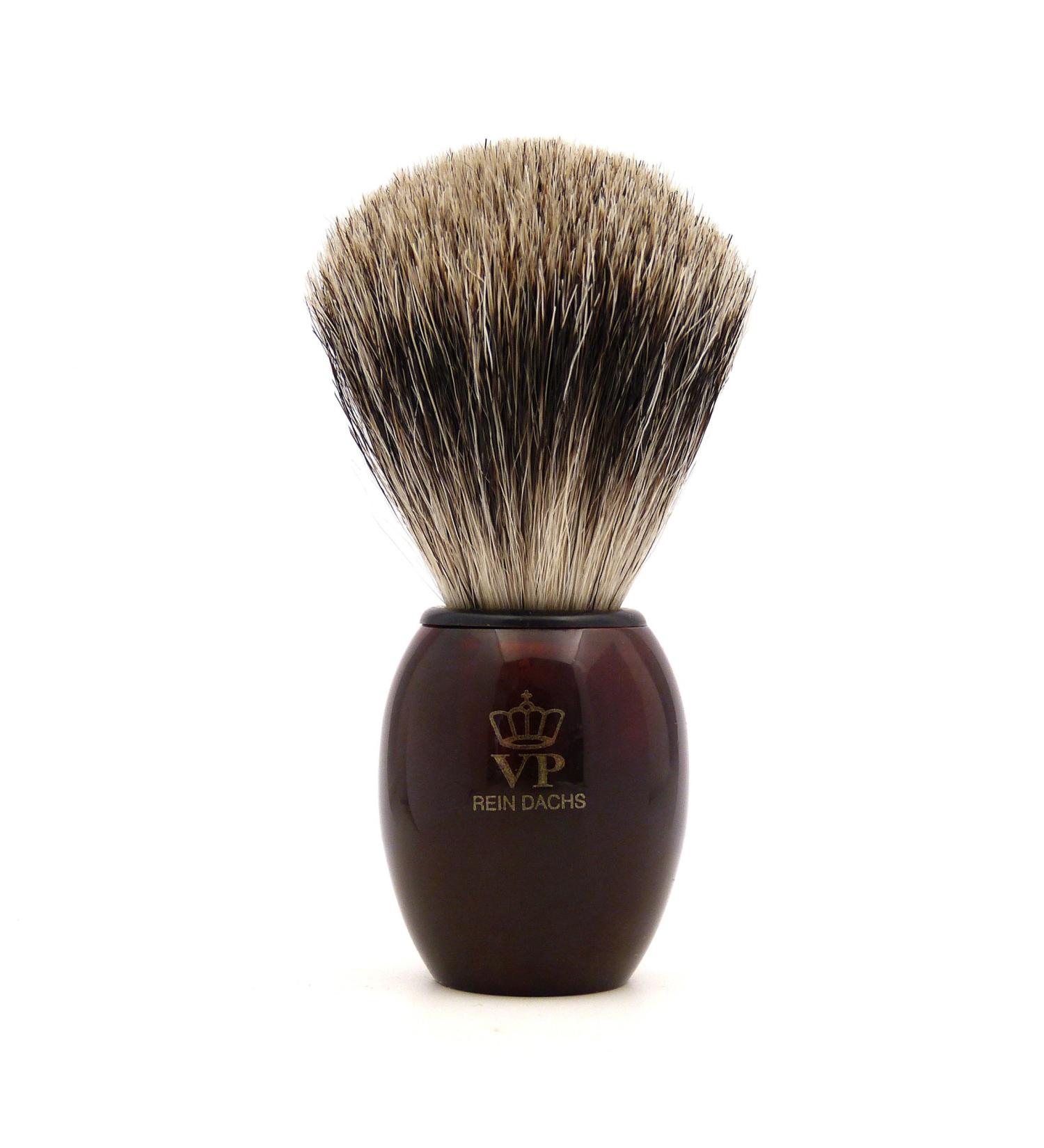 Royal VP Premium shaving brush finest quality with silvertip badger - synthetic resin handle tortoiseshell