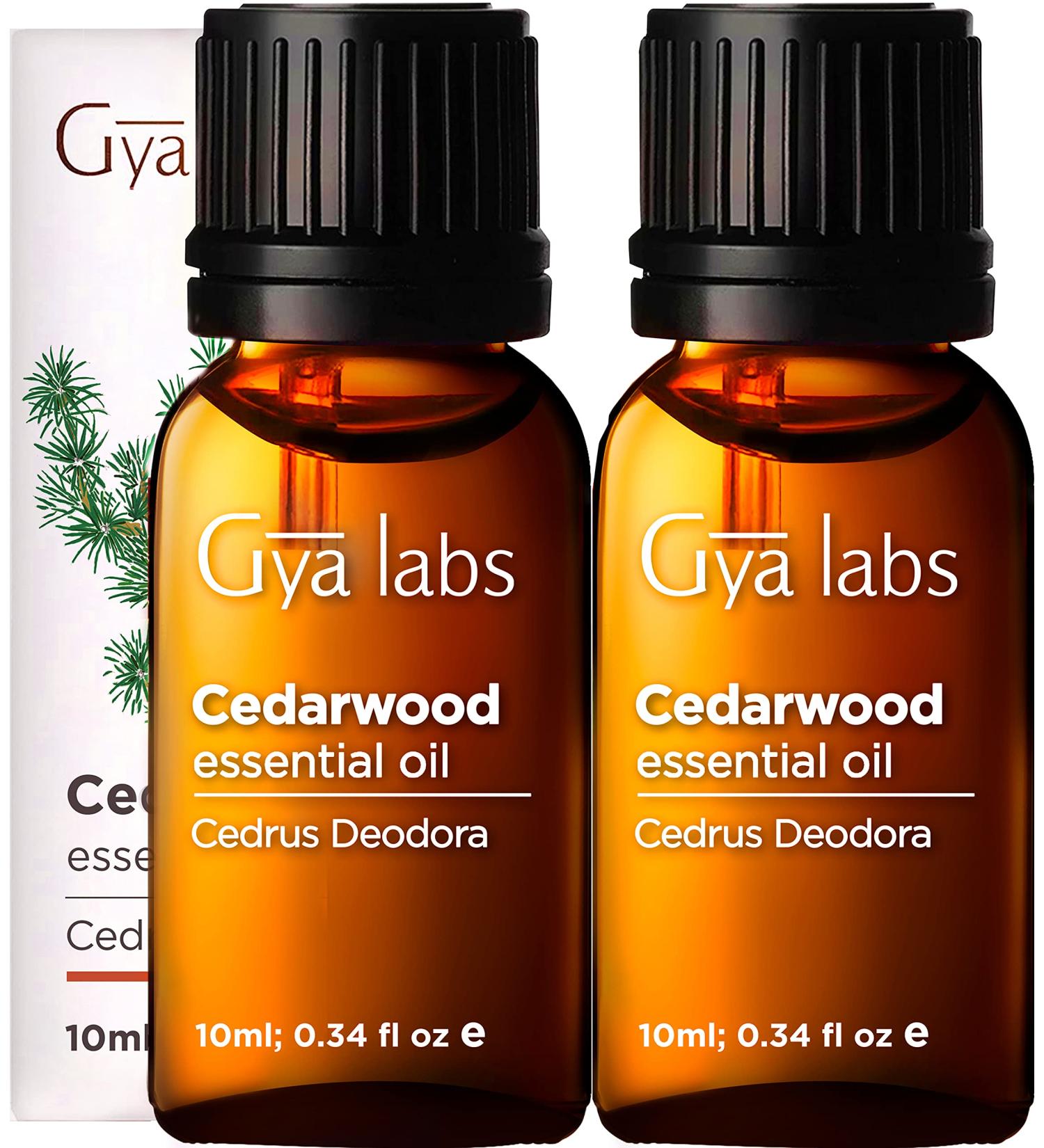Gya Labs Cedarwood Essential Oil (10ml x 2) - Woody & Soothing Cedarwood 5 ml (Pack of 2) - Buy Online on GoSupps.com
