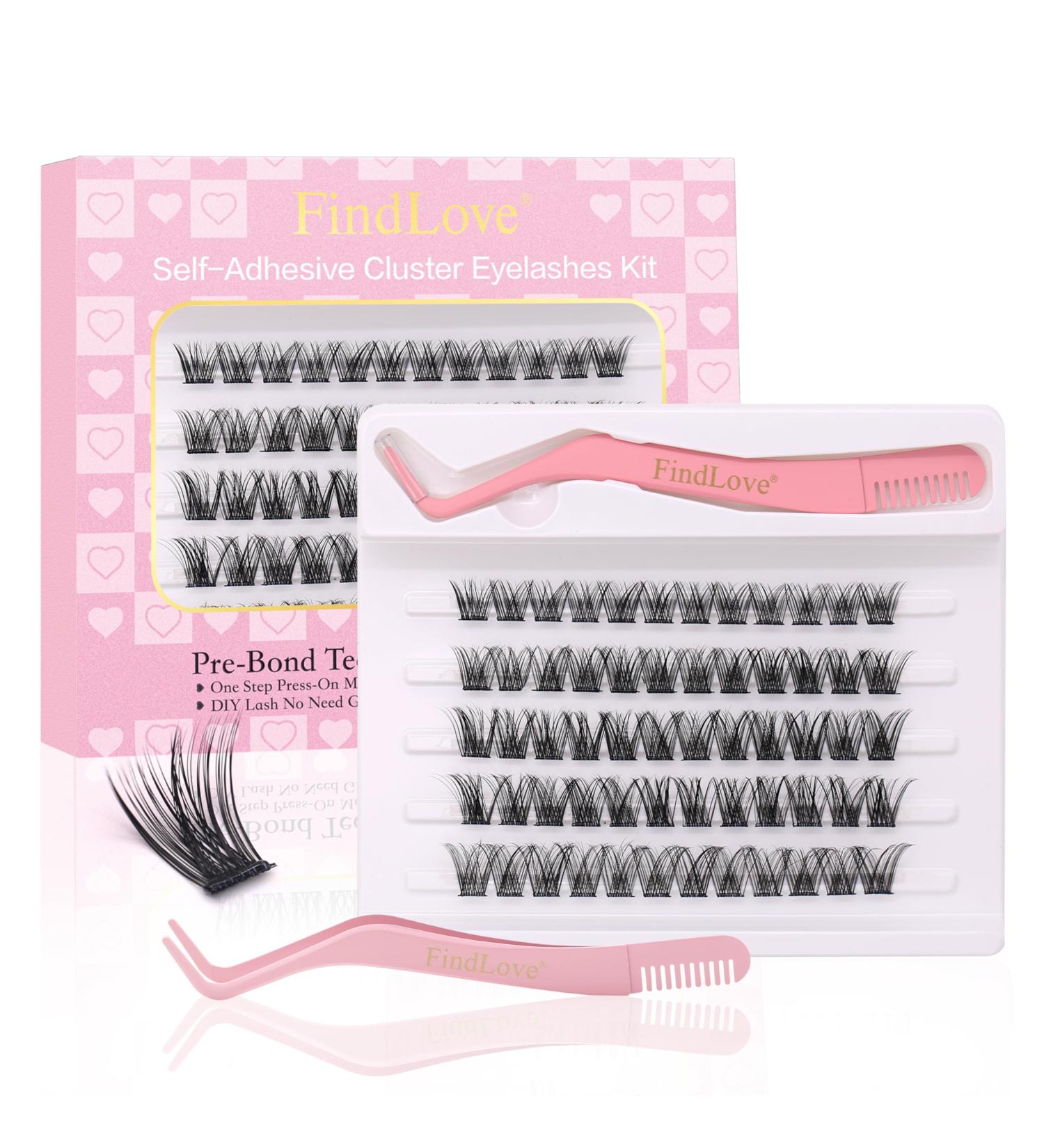 Fluffy Eyelash Clusters - No Glue Self-Adhesive Press on Lashes | Waterproof Extensions Kit for Natural Look - Shop Internationally - Buy Online on GoSupps.com