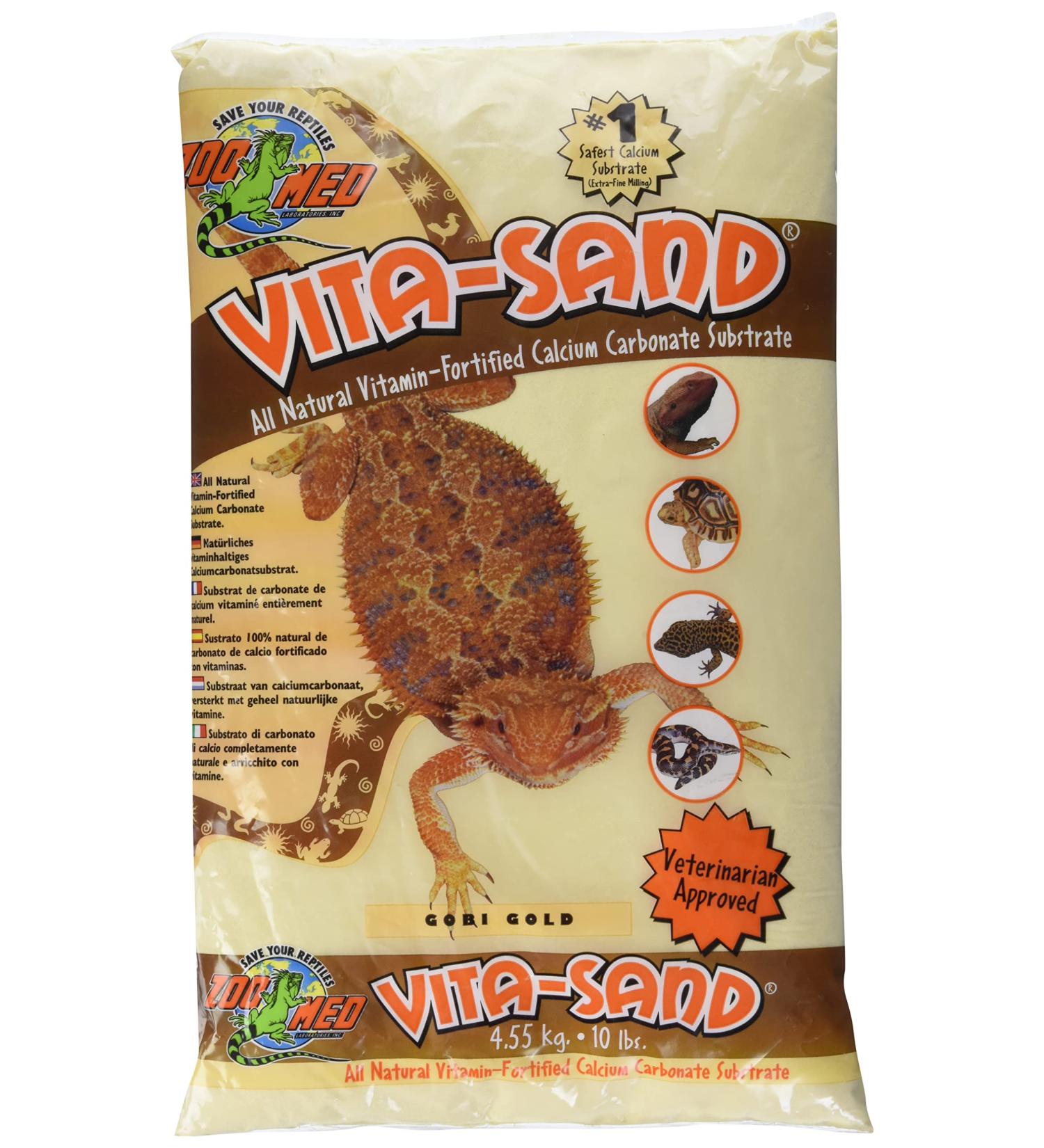 Zoo Med Vita Sand 10lb Gold - Natural Colored Sand for Reptile Terrariums - Buy Online on GoSupps.com