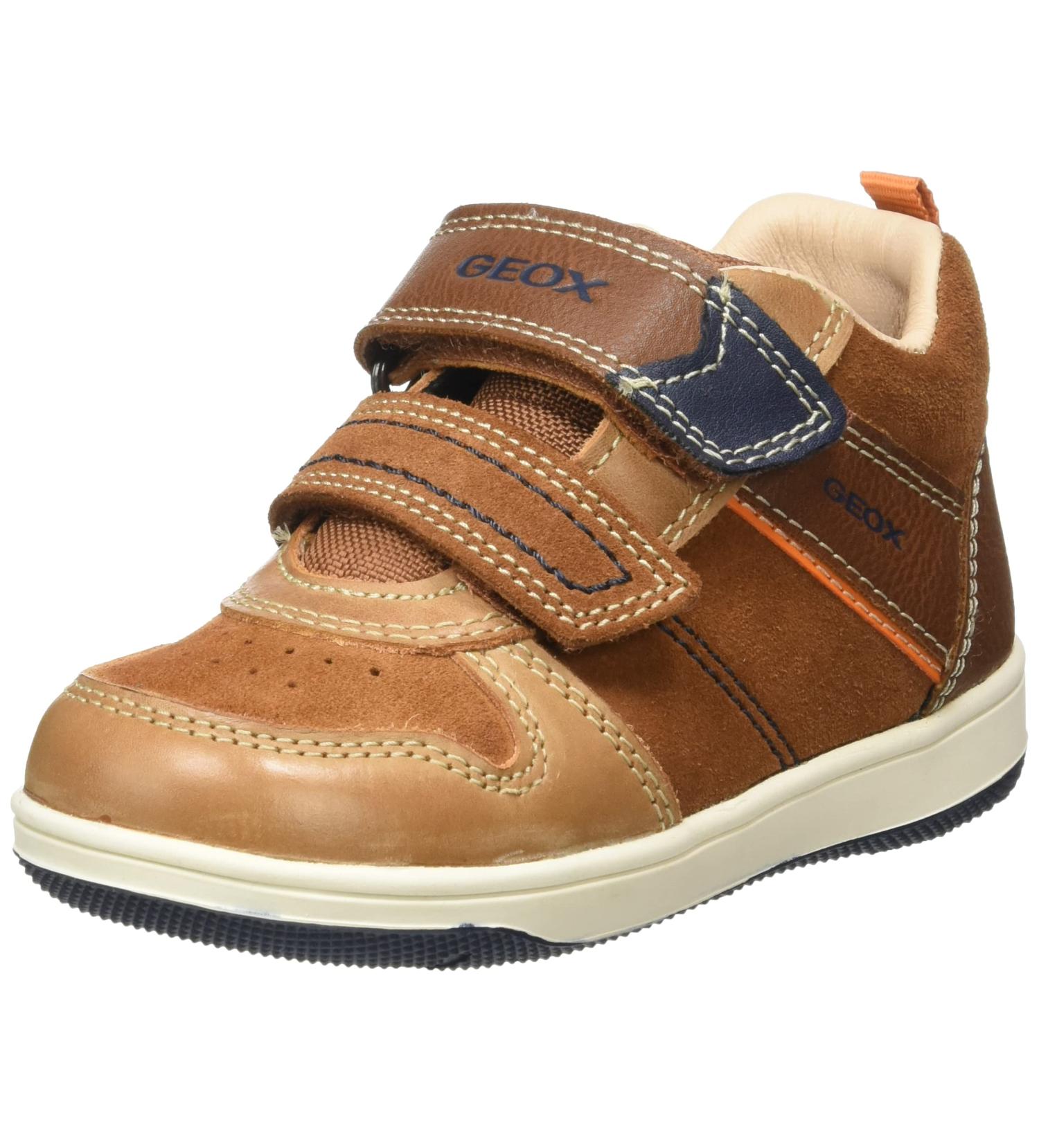 Geox Baby Girls B New Flick F Trainers 3.5 UK Child - Brown Navy - Buy Online on GoSupps.com