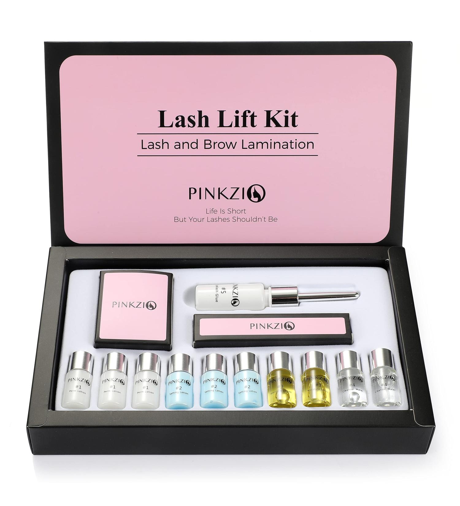 PINKZIO Professional Eyelash Perm Kit - Salon Quality Lash Lift and Curling Treatment - Buy Online on GoSupps.com