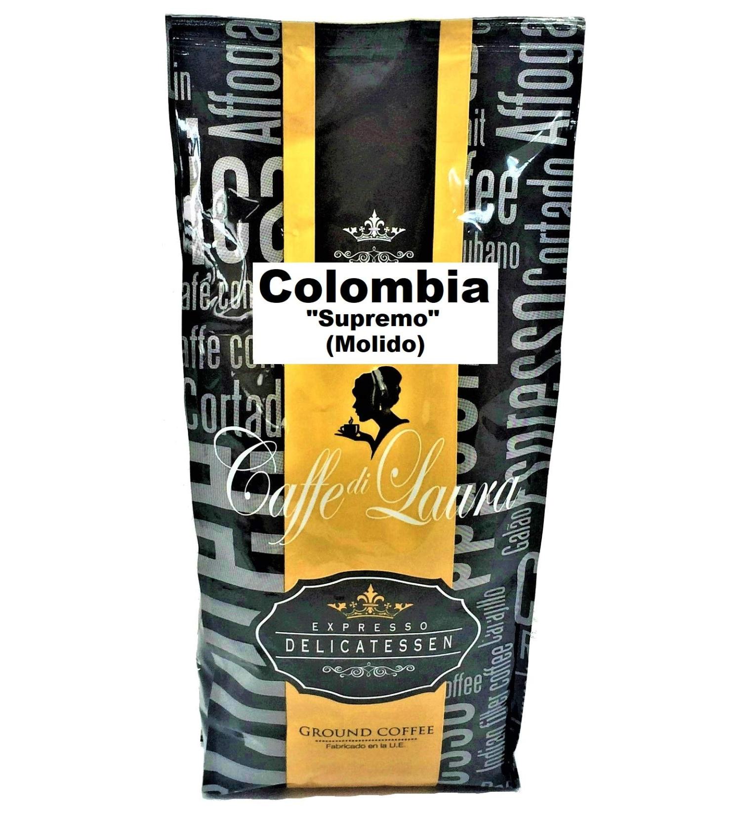  Caffe di Laura Gourmet Selection Coffee "Caffe di Laura " Colombia " Supreme " Grain or ground Presentation in tin or bag (Colombia "Supreme" MOLID in bag 3 x 1 kg) - Buy Online on GoSupps.com