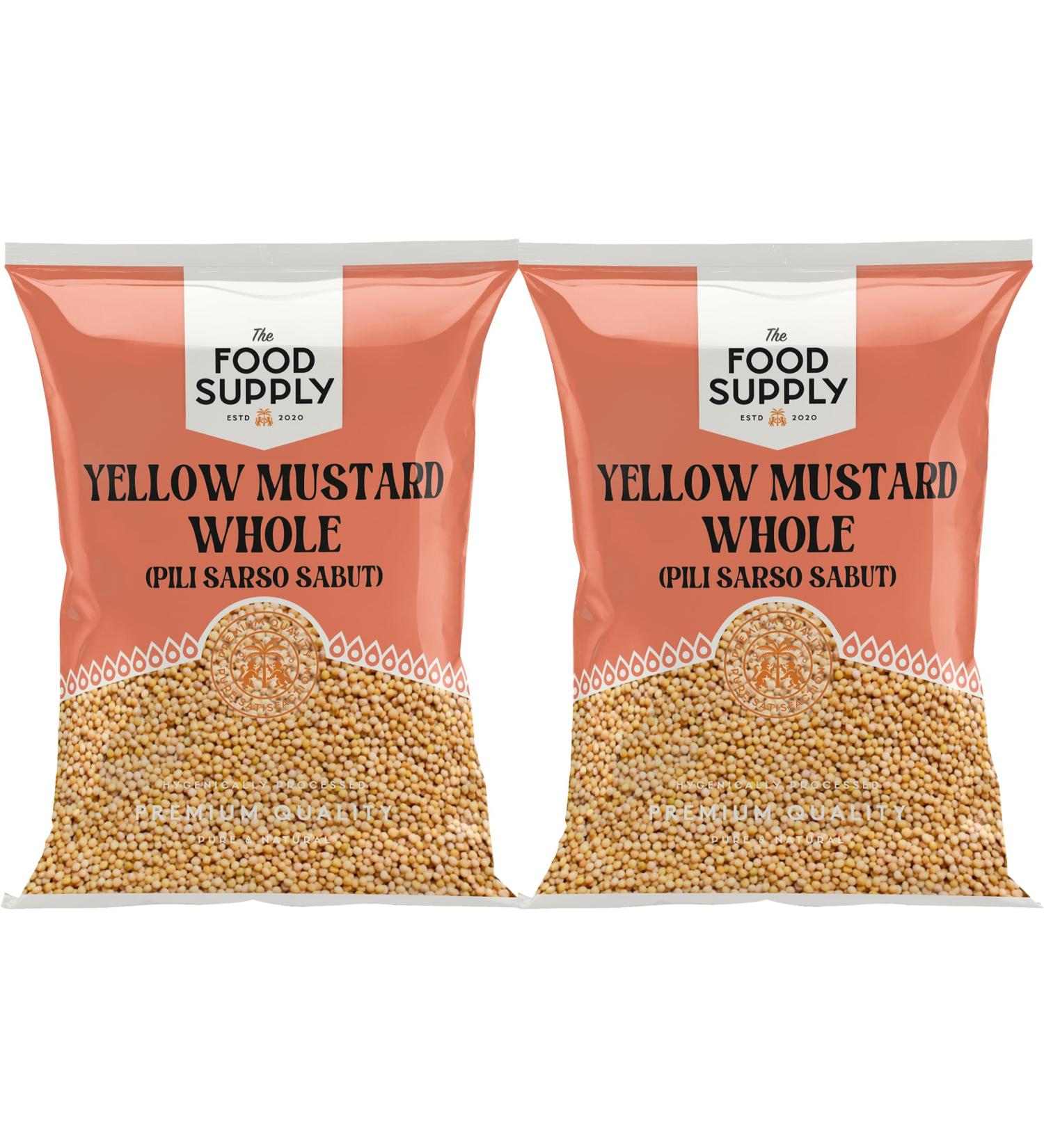 Yellow Mustard Whole 2x100g - Finest Premium Quality | 100% All Natural | No additives or preservatives