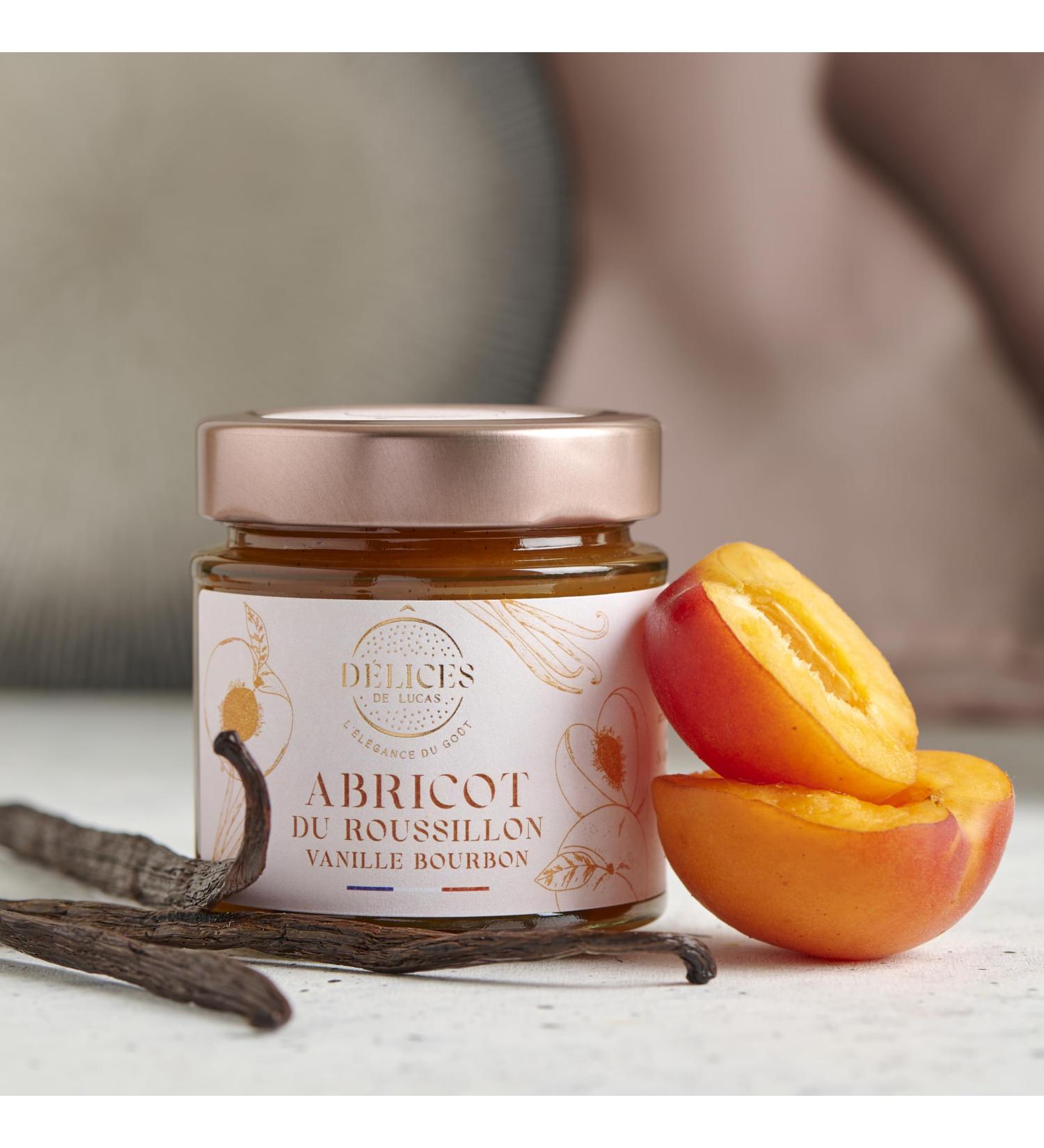 O D lices de Lucas Lucas' Delights Apricot & Madagascar Vanilla Jam 60% Fruit Handcrafted and Made in France 230g Glass Jar French Gastronomy - Buy Online on GoSupps.com