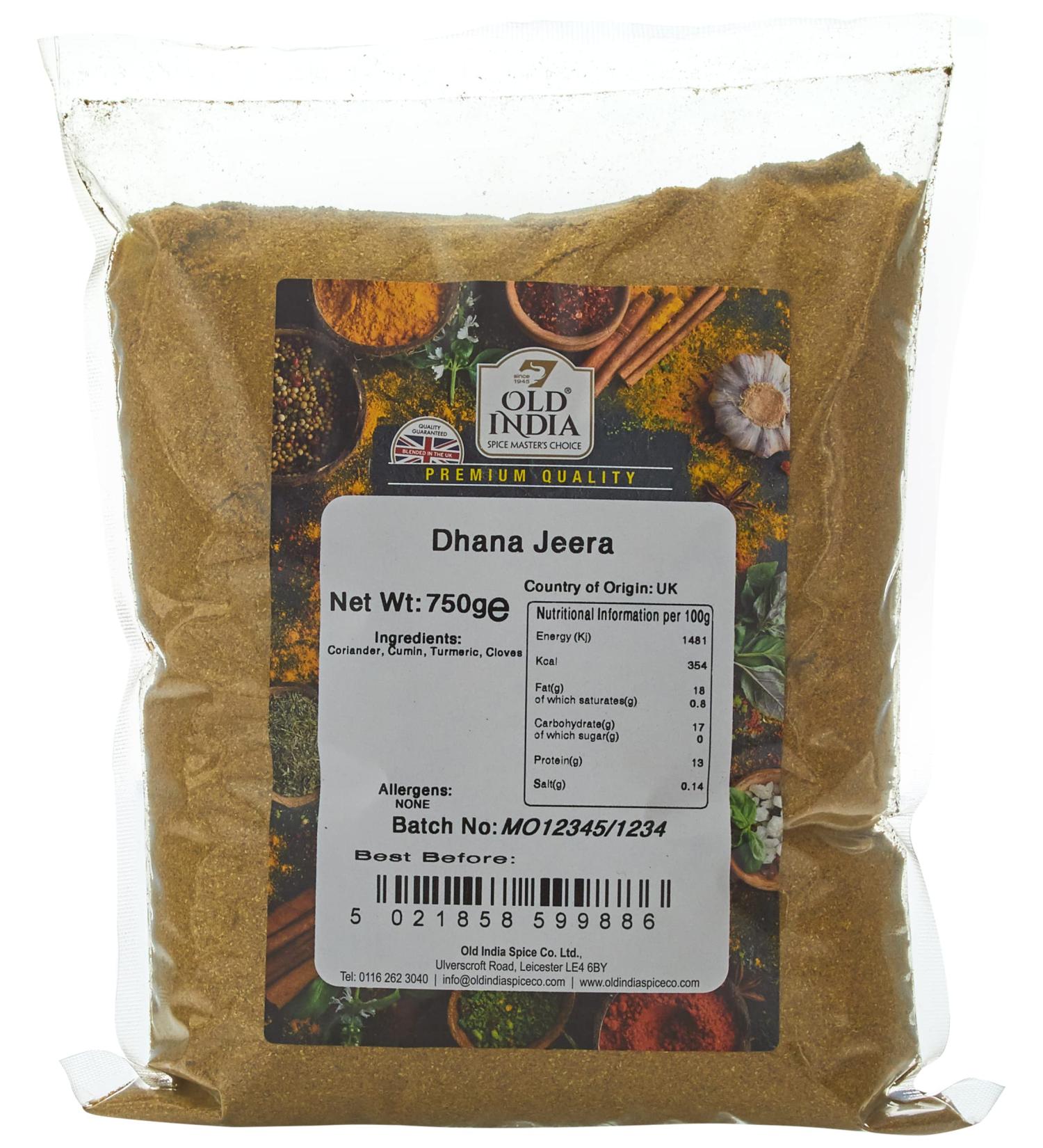 Old India Dhana Jeera 750g - Premium Blend of Coriander and Cumin Seeds - Buy Online on GoSupps.com