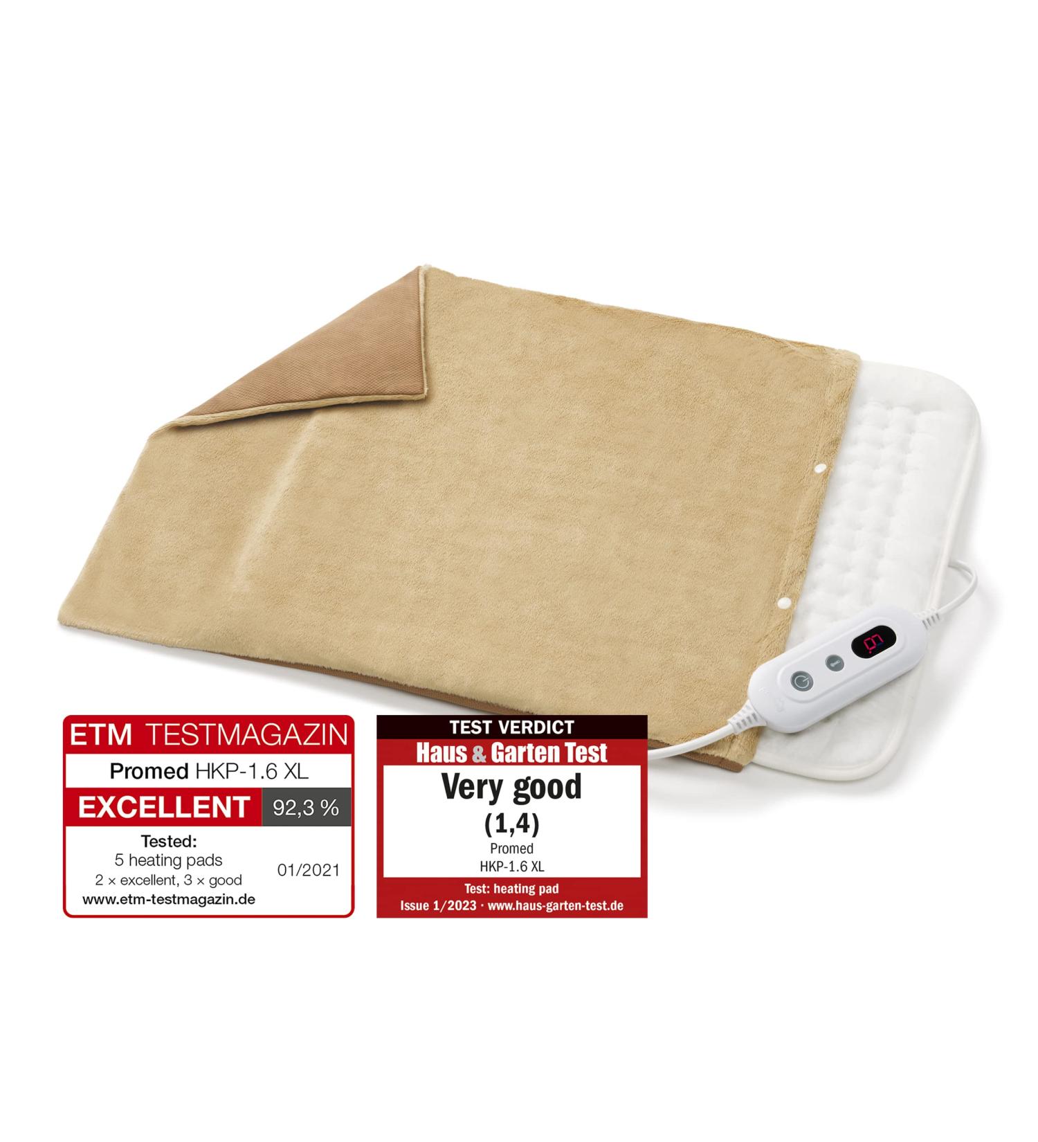 Promed HKP-1.6 XL Heating Pillow - 6 Temperature Levels Quick Heating Auto Shut-Off Washable with Cover Overheating Protection - Buy Online on GoSupps.com